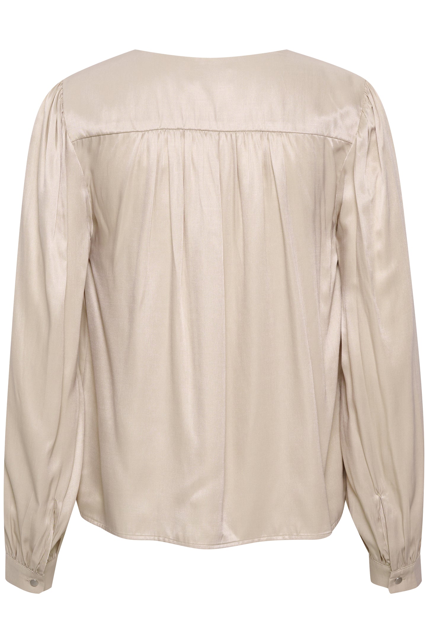 KAFFE Laura Champagne Satin Blouse