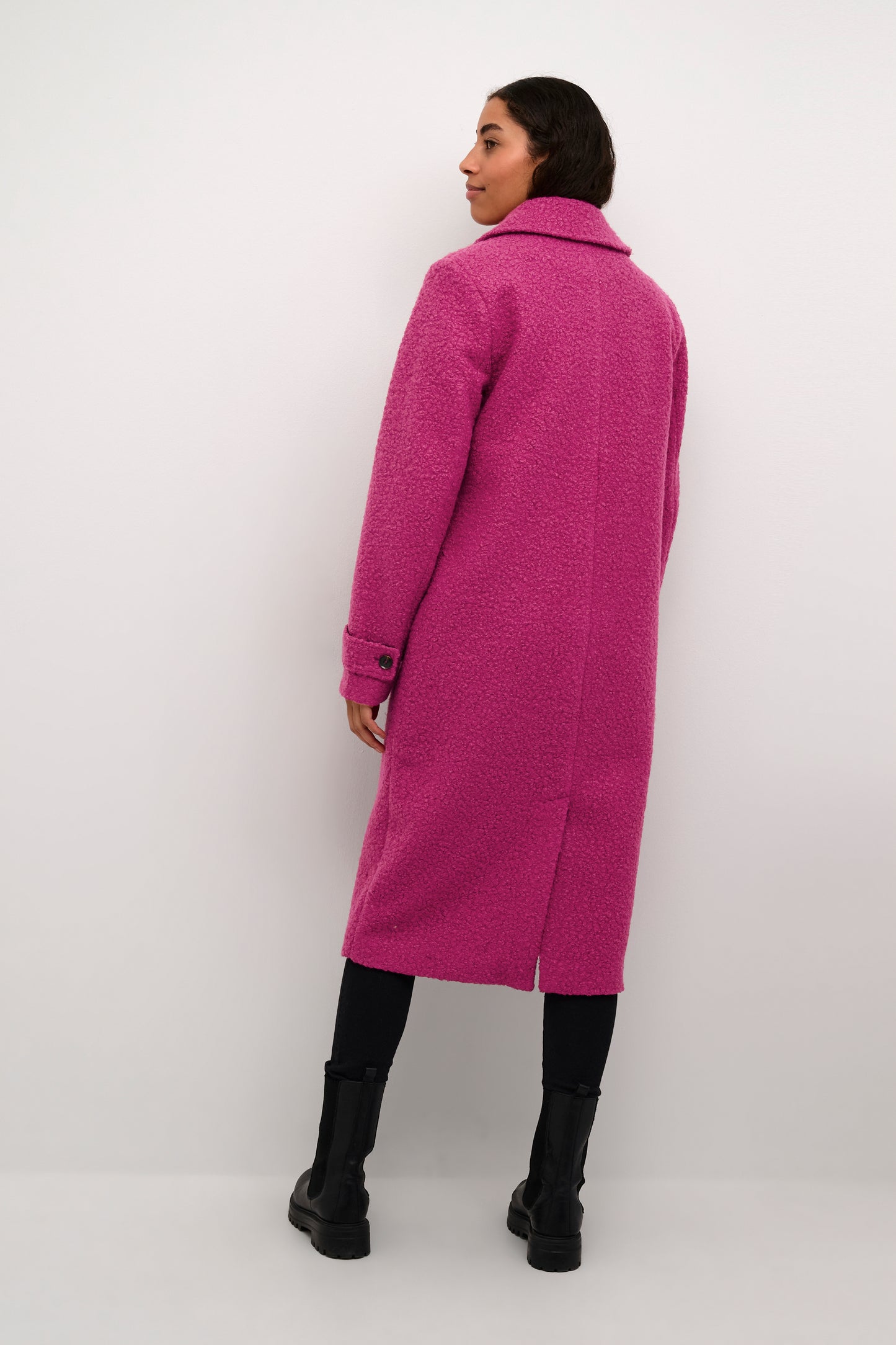 KAFFE ANNELISE Fuchsia Pink Teddy Jacket