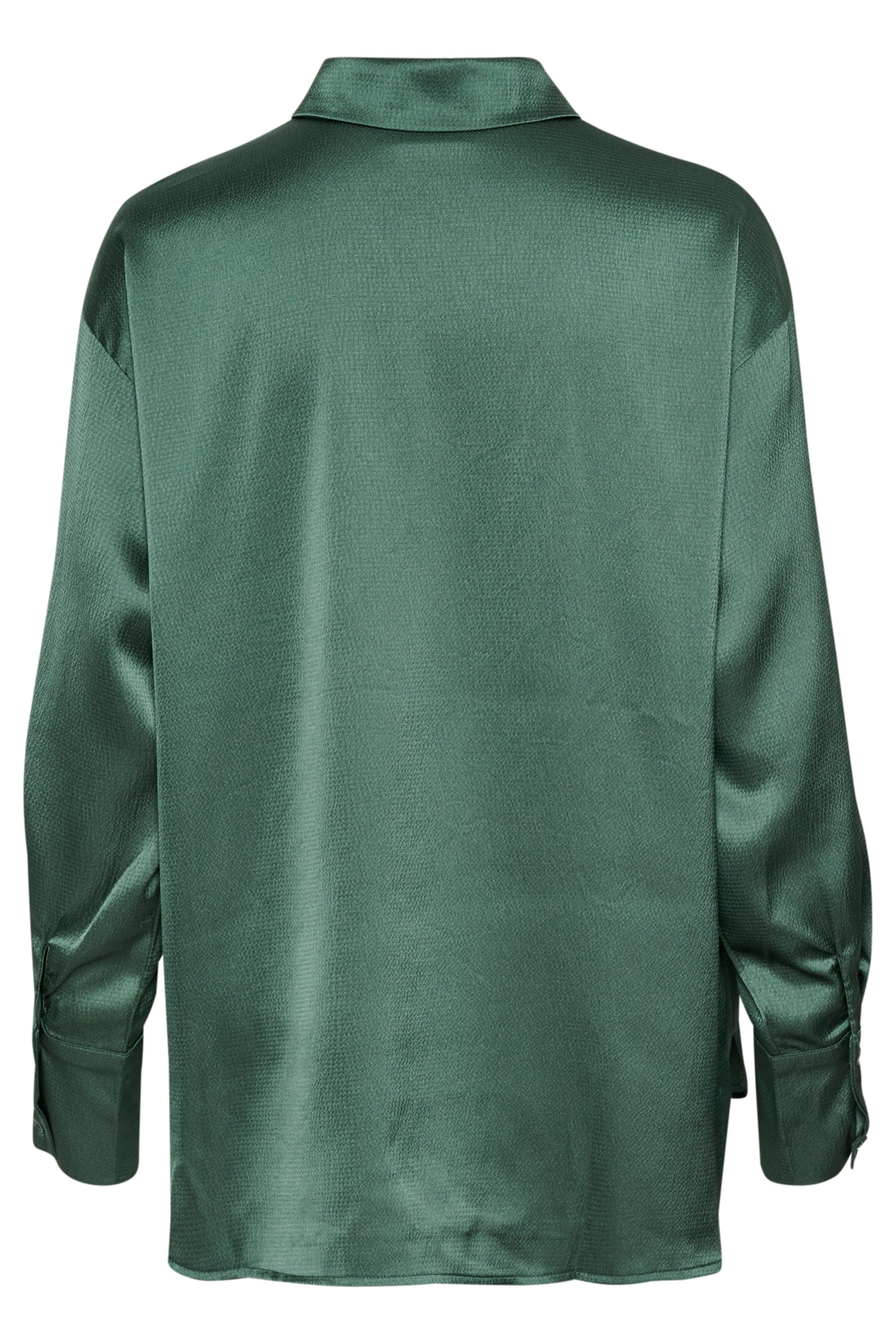 KAFFE DONNA Emerald Green Satin Blouse