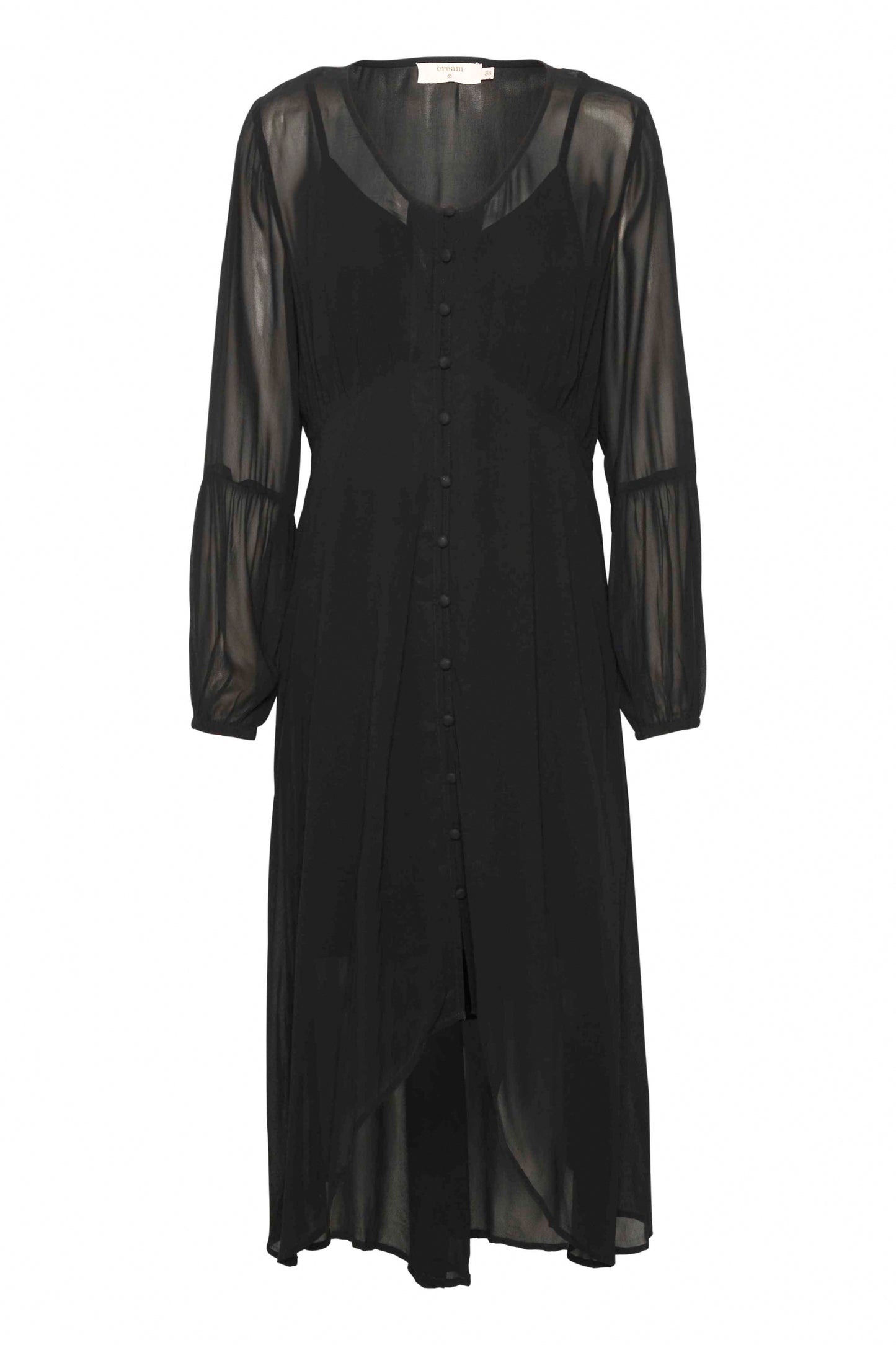 CREAM Chery Black Flowy Dress - Zally Fit