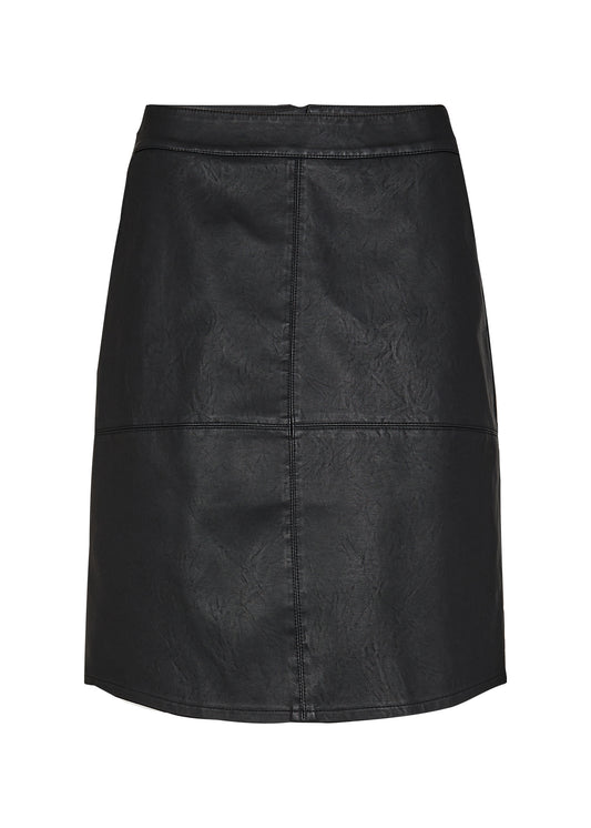 SOYA CONCEPT Black Faux Leather Skirt