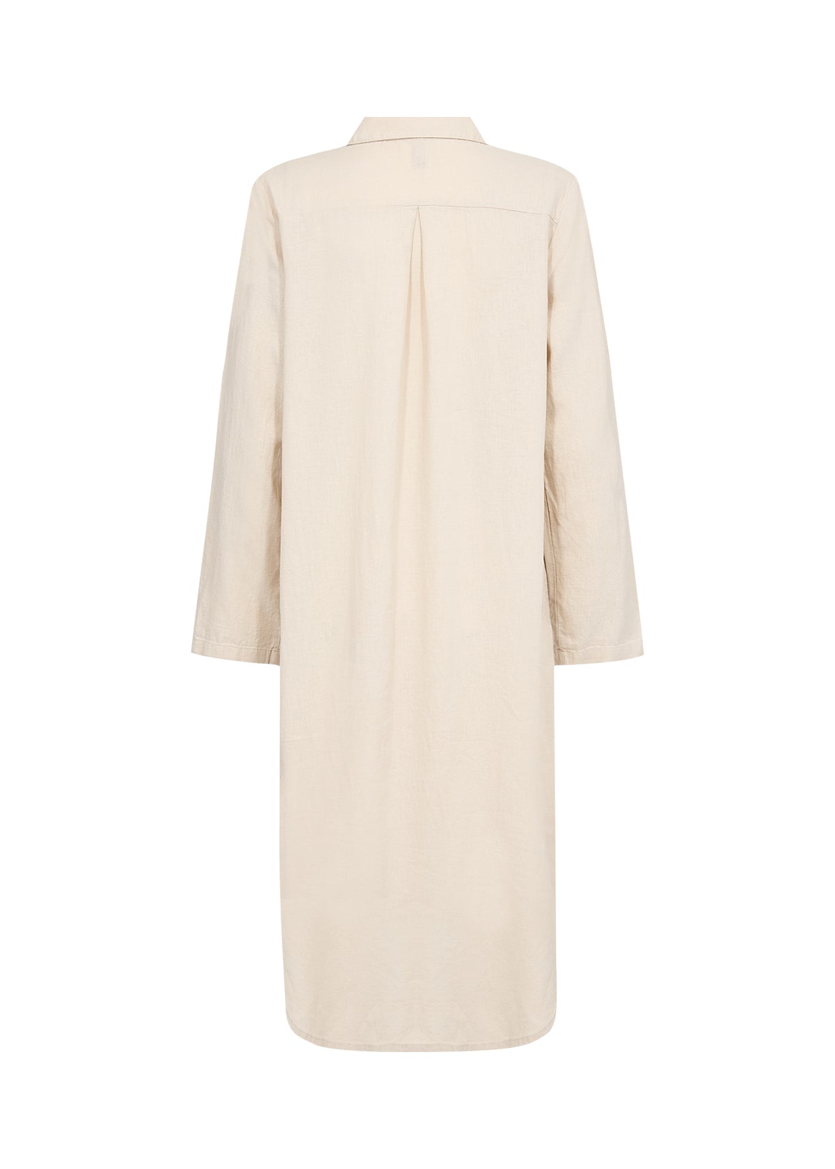 SOYA CONCEPT INA 8 Sand Linen Blend Button Down Dress