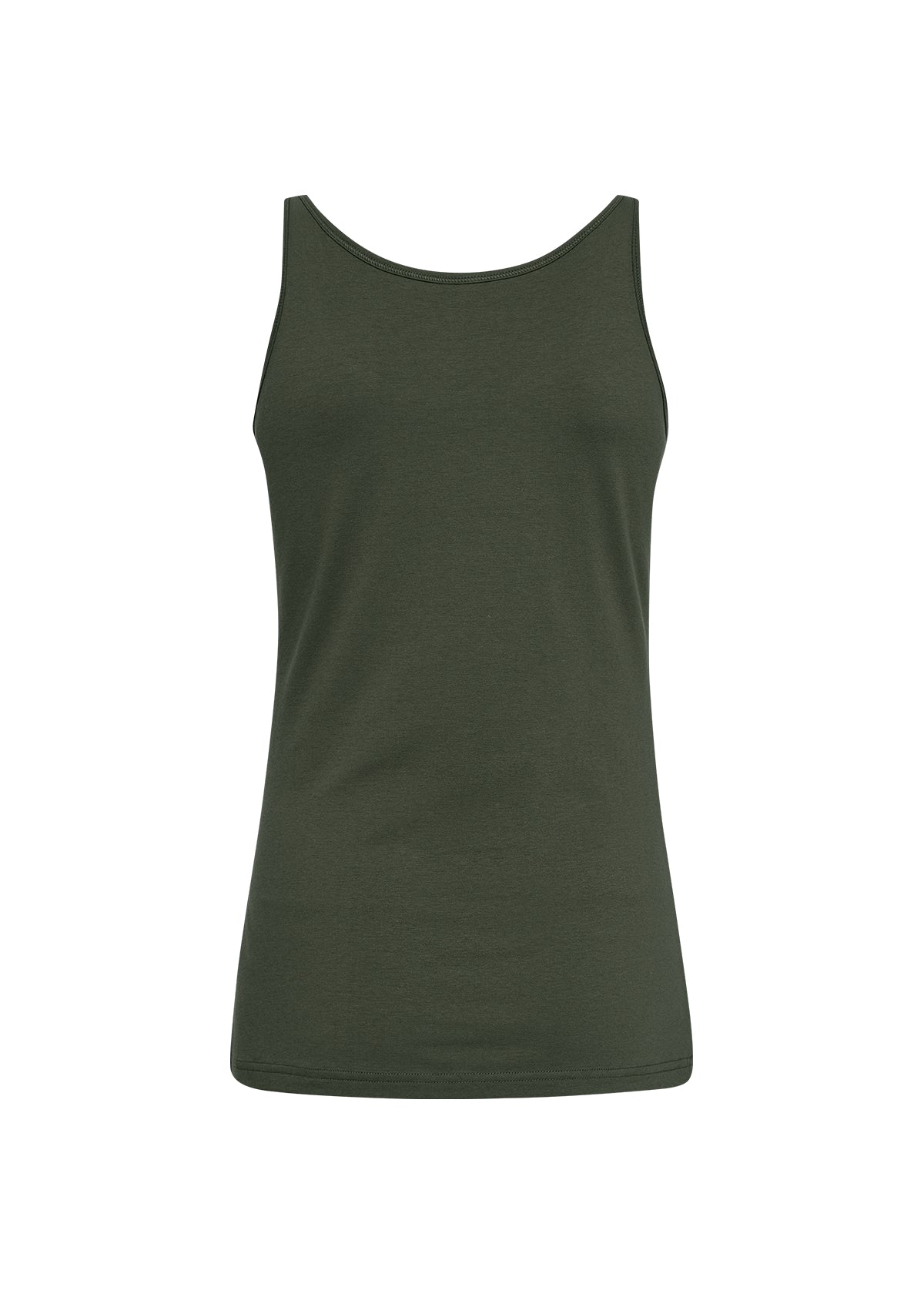 SOYA CONCEPT Pylle Organic Cotton Blend Olive Tank Top