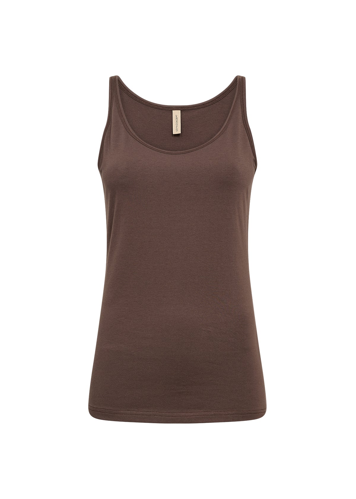SOYA CONCEPT Pylle Chocolate Brown Tank Top