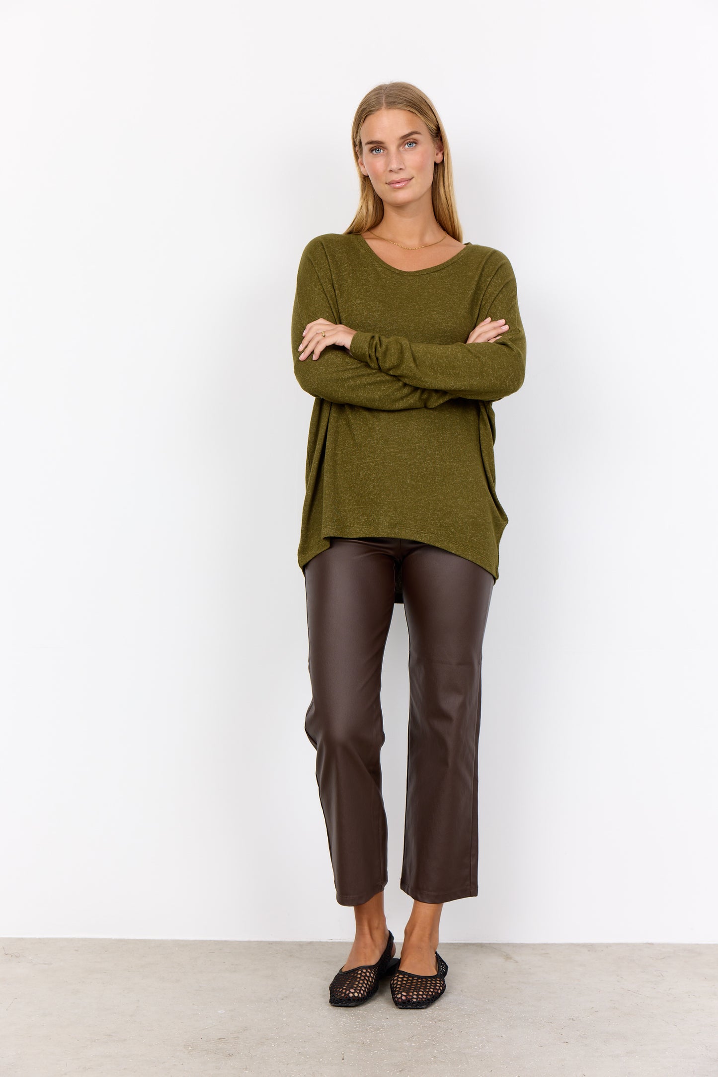 SOYA CONCEPT Biara 1 Olive Green Soft Knit