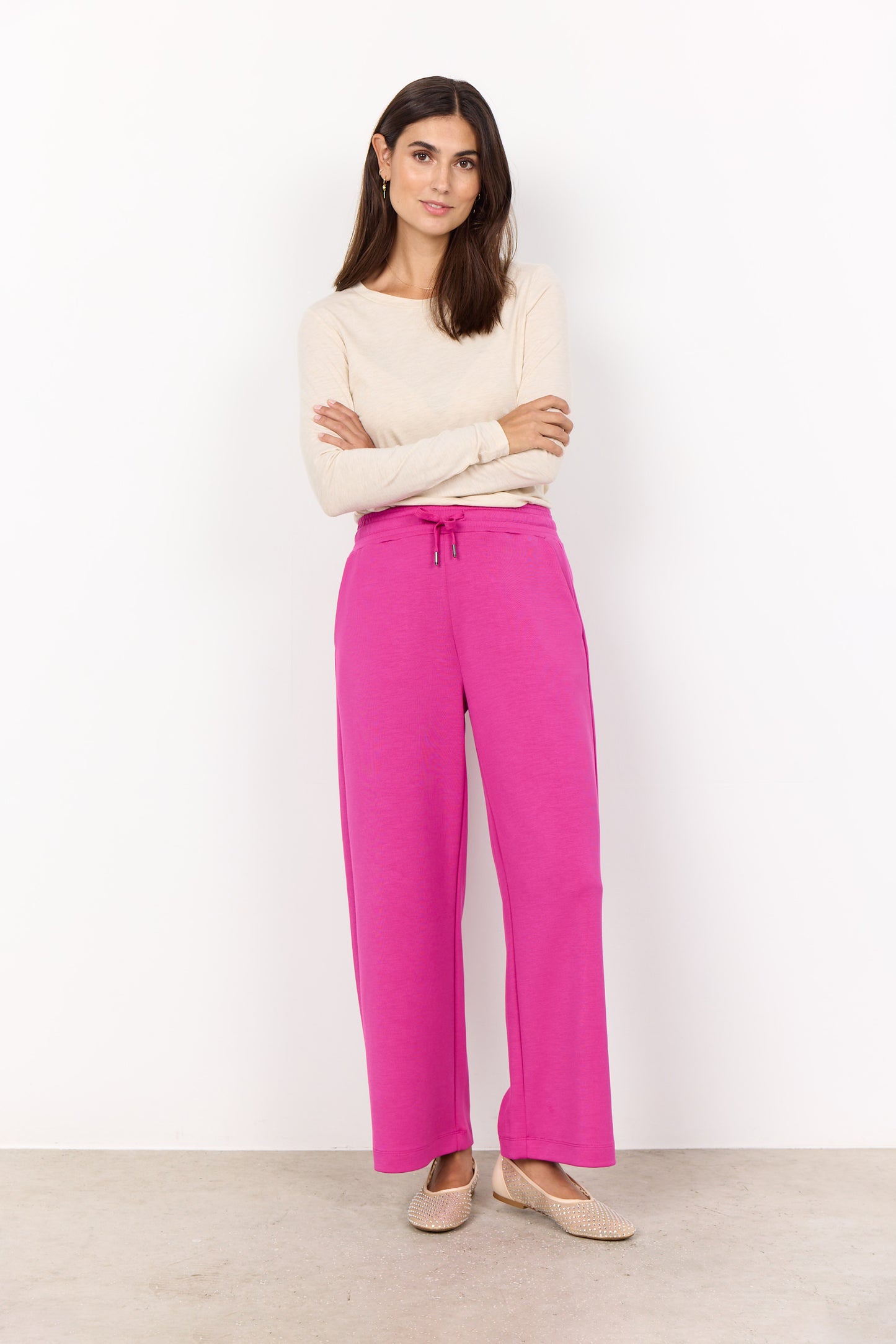 SOYA CONCEPT Banu 33 Fuchsia Hot Pink Soft Sweat Pants