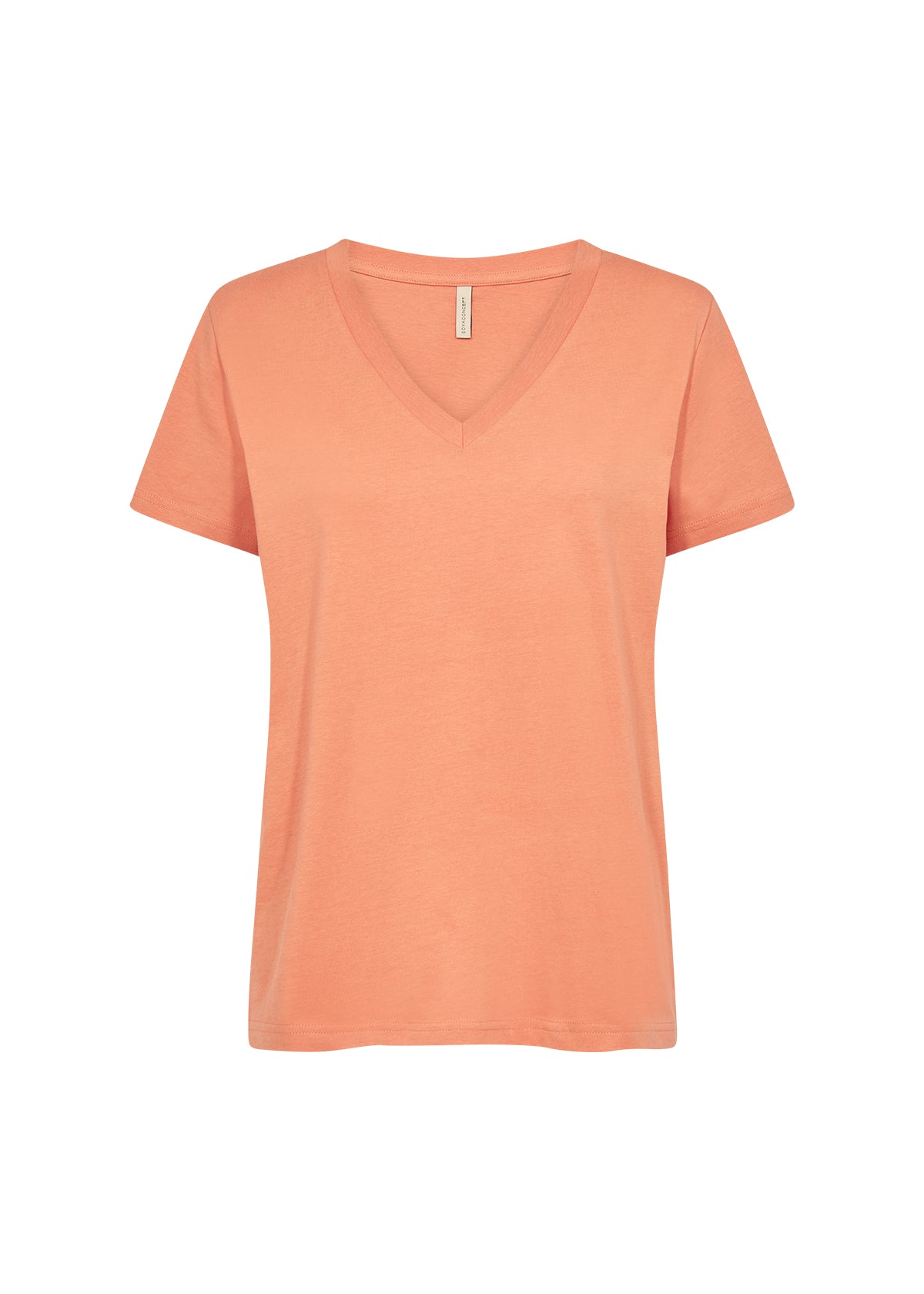 Soya Concept Derby 2 100% Organic Cotton Orange V Neck Tee