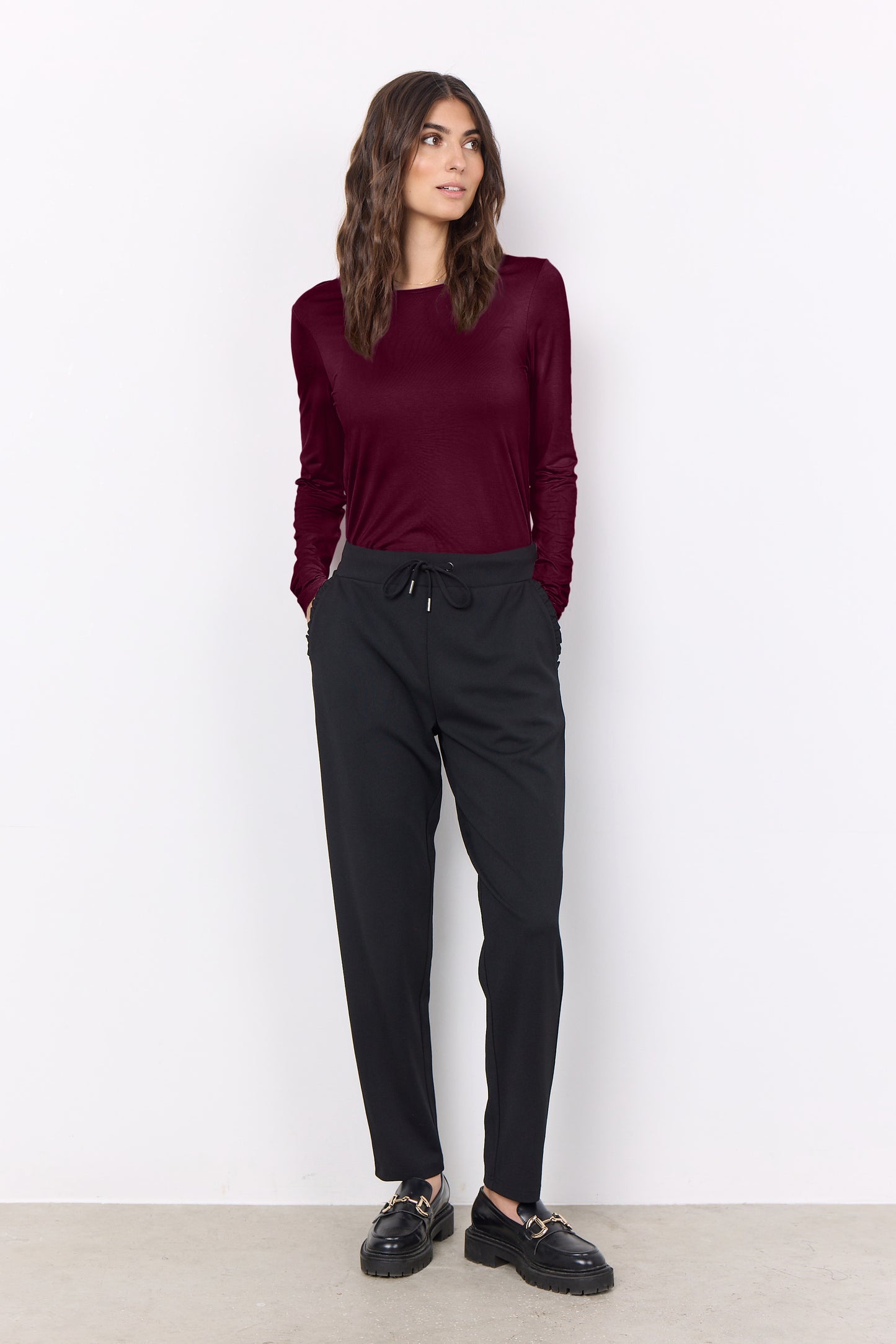 SOYA CONCEPT Marica 217 Wine Longsleeve Shirt
