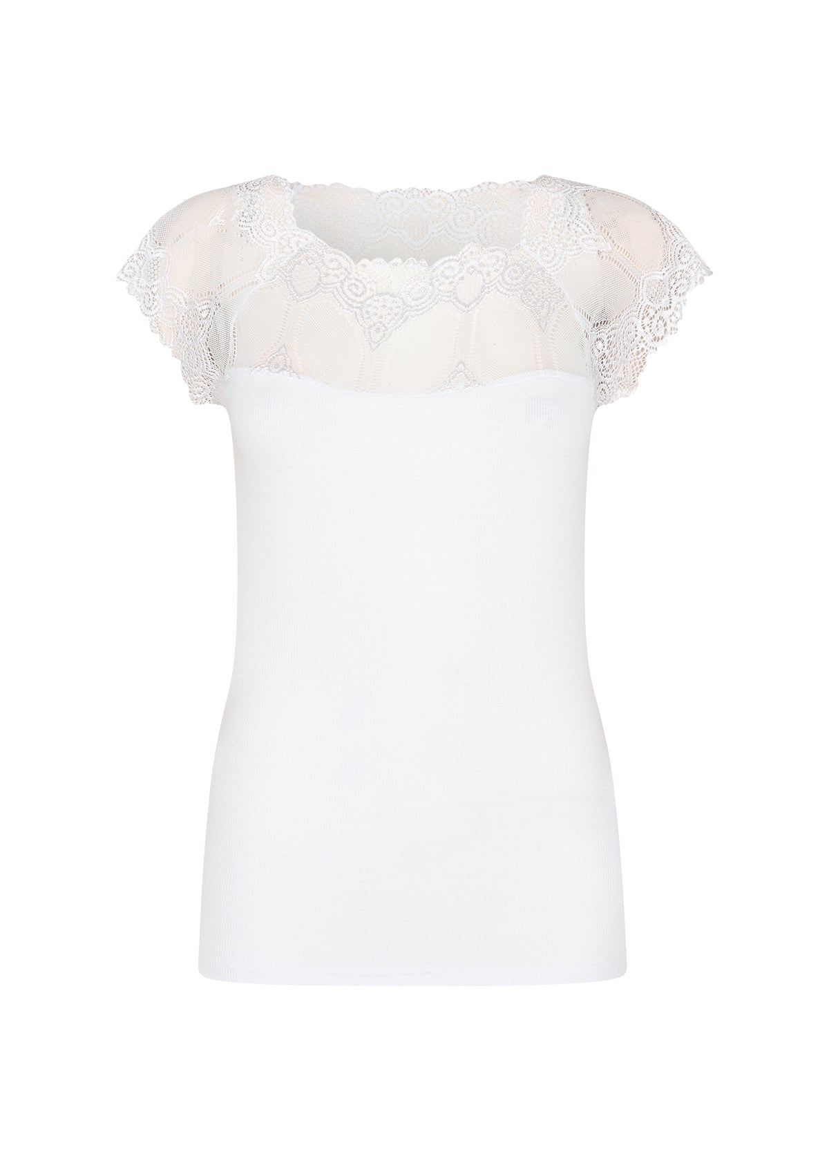 SOYA CONCEPT RYAN 5 Pure White Lace Shirt
