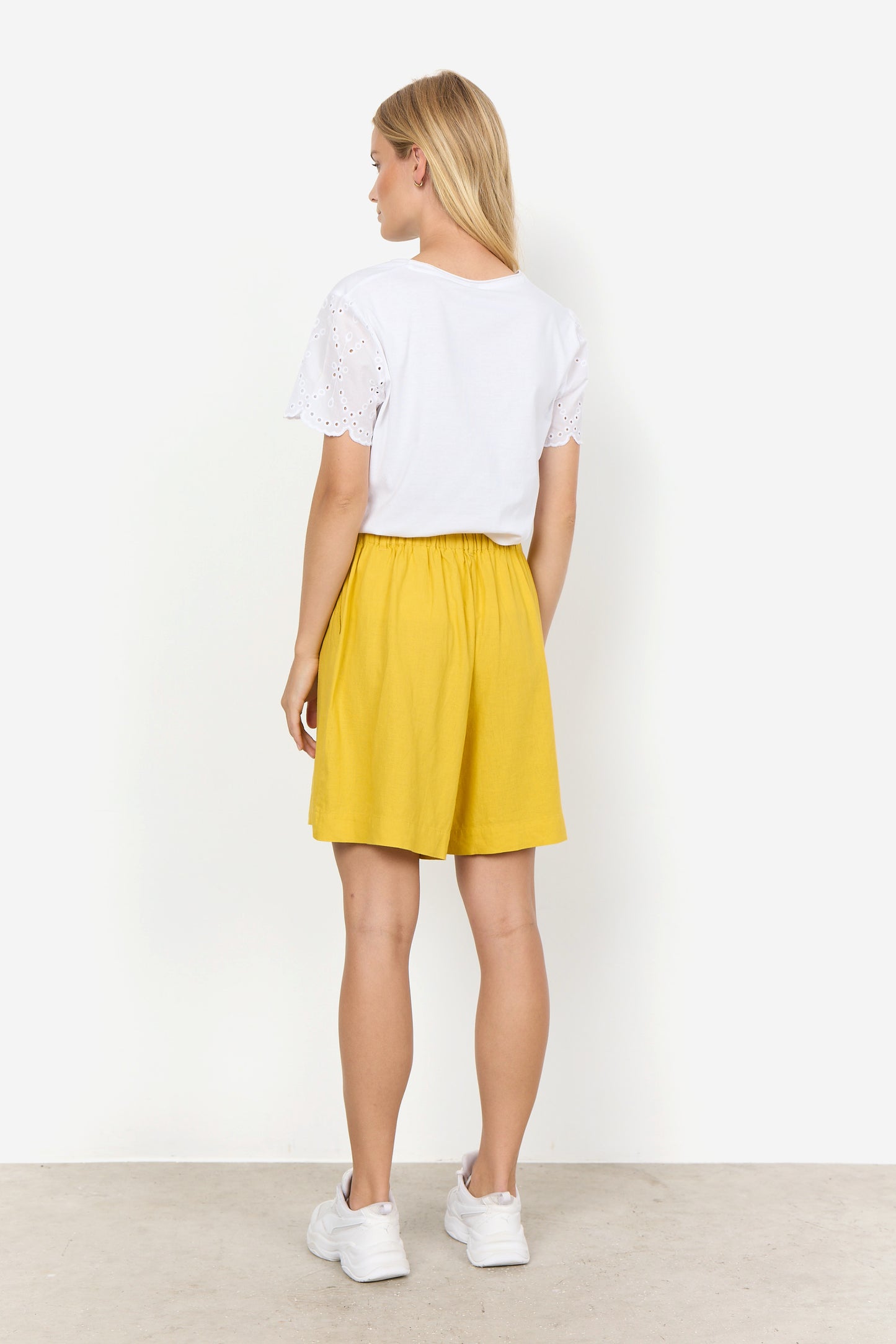 SOYA CONCEPT Loraine 5 100% Organic Cotton Pure White Eyelet Shirt