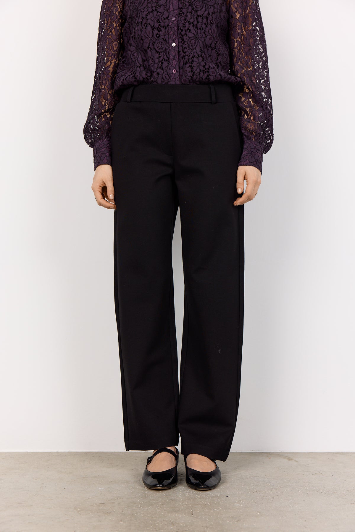 SOYA CONCEPT NANNI Pantalon droit noir