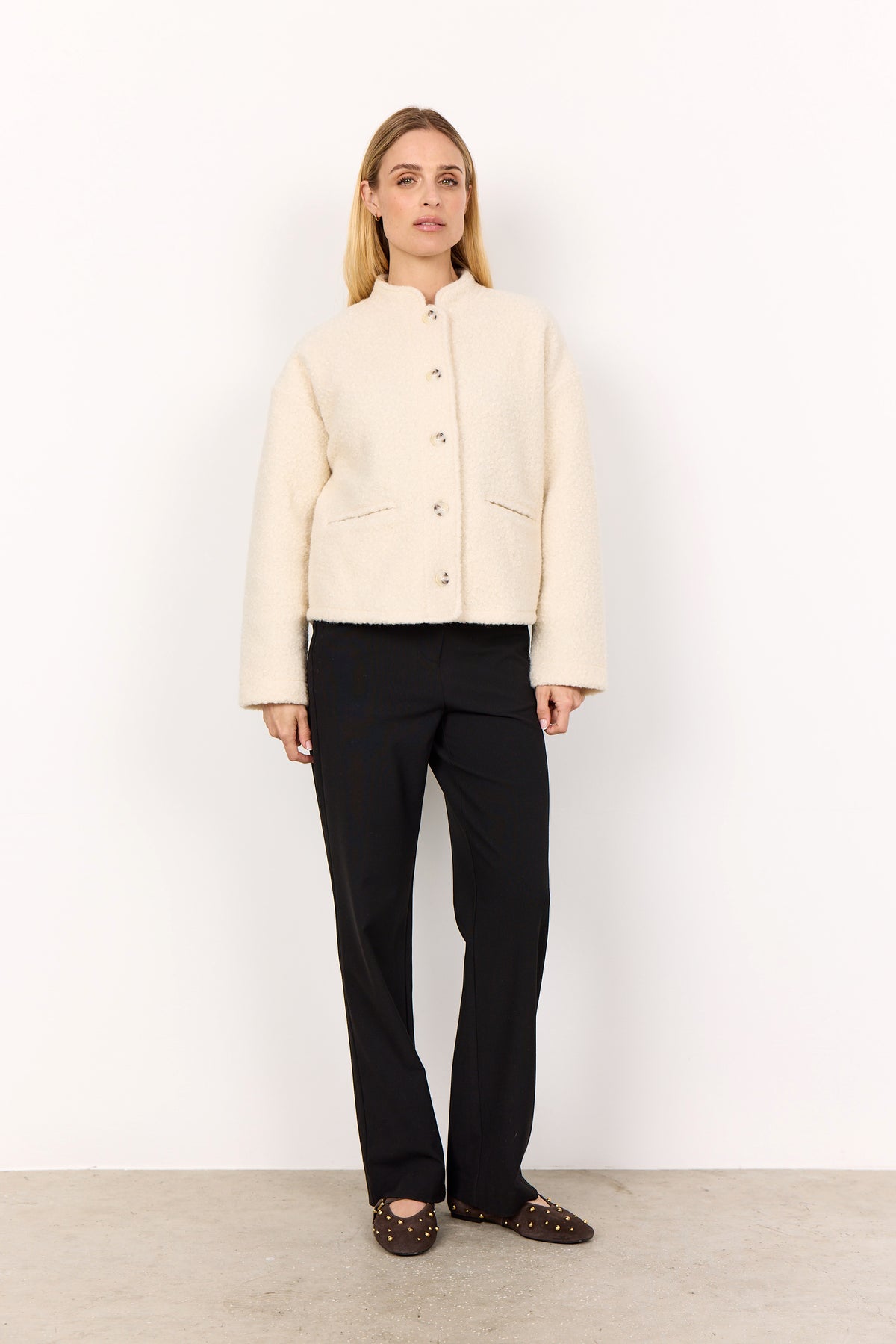 SOYA CONCEPT SHAIMA Veste Teddy Crème