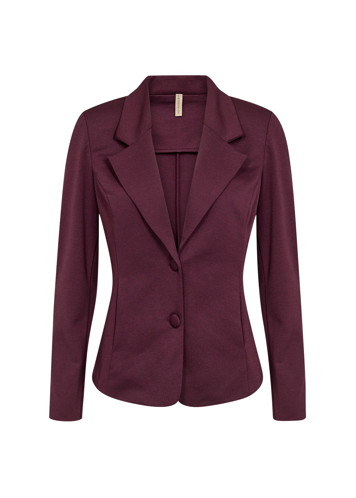 SOYA CONCEPT Daniella Burgundy Wine Fitted Blazer
