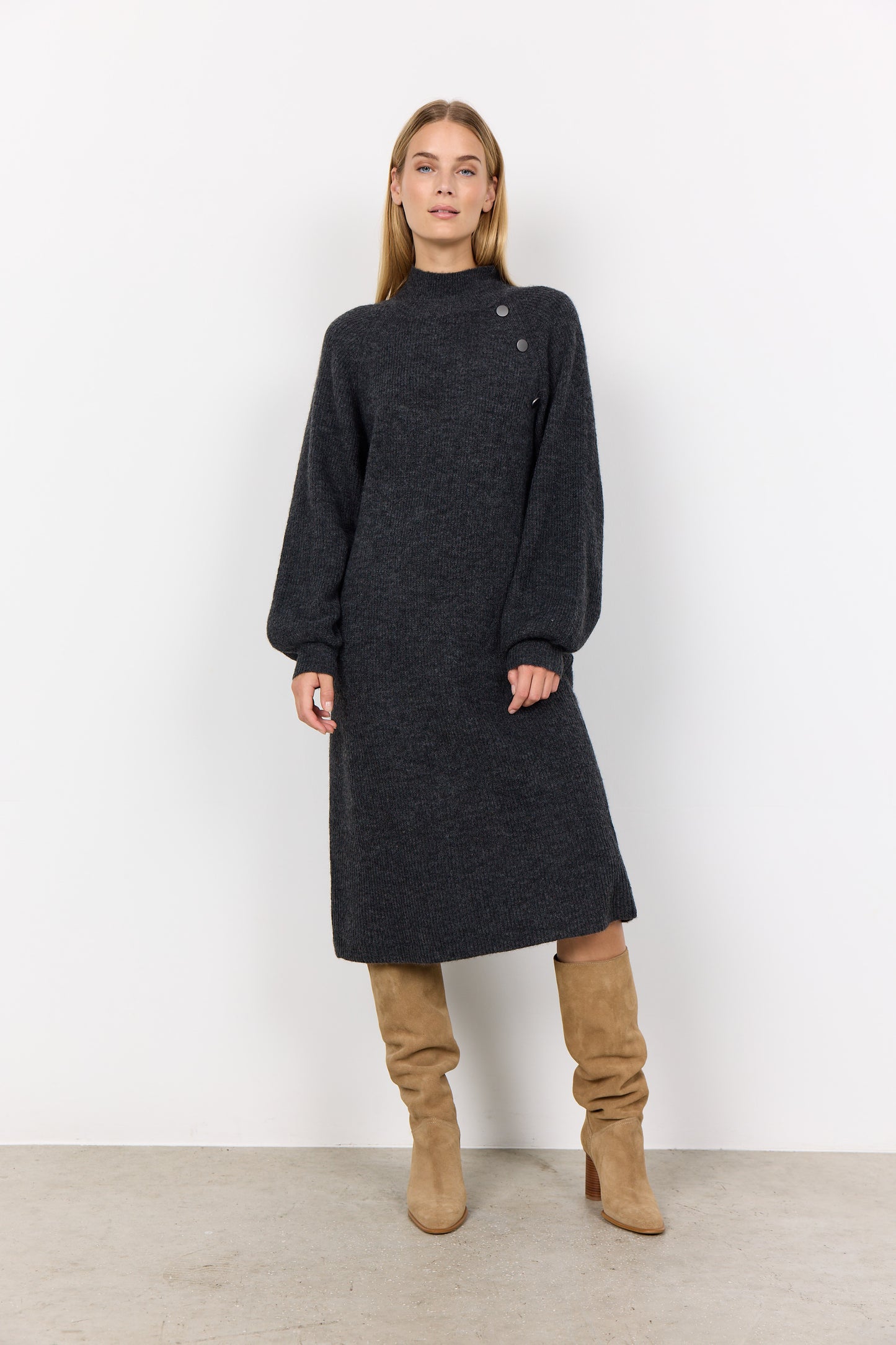 SOYA CONCEPT Nessie Dark Grey Knit Dress