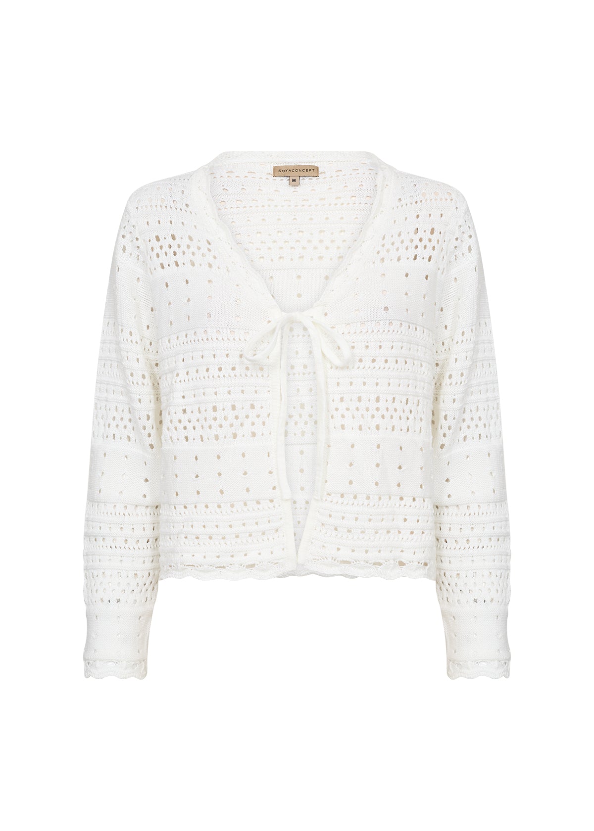 SOYA CONCEPT PERRY White Crochet Knit Cardigan