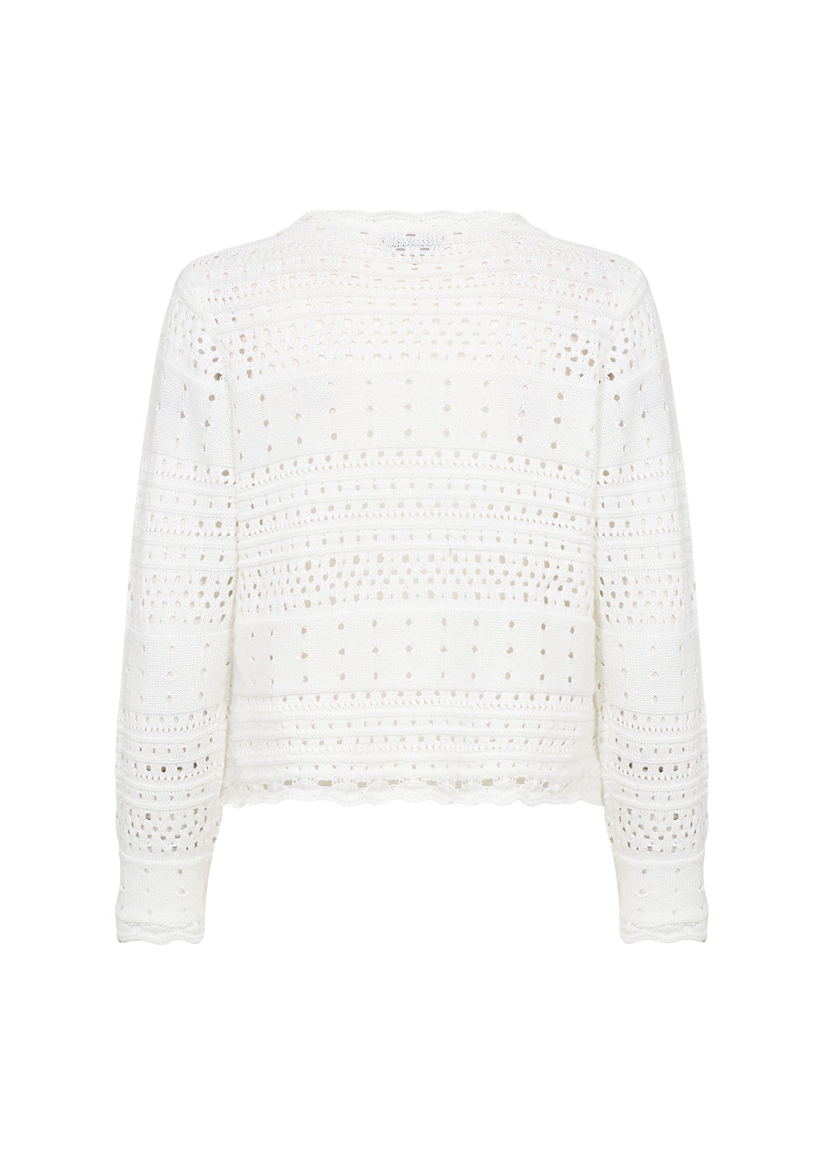 SOYA CONCEPT PERRY White Crochet Knit Cardigan