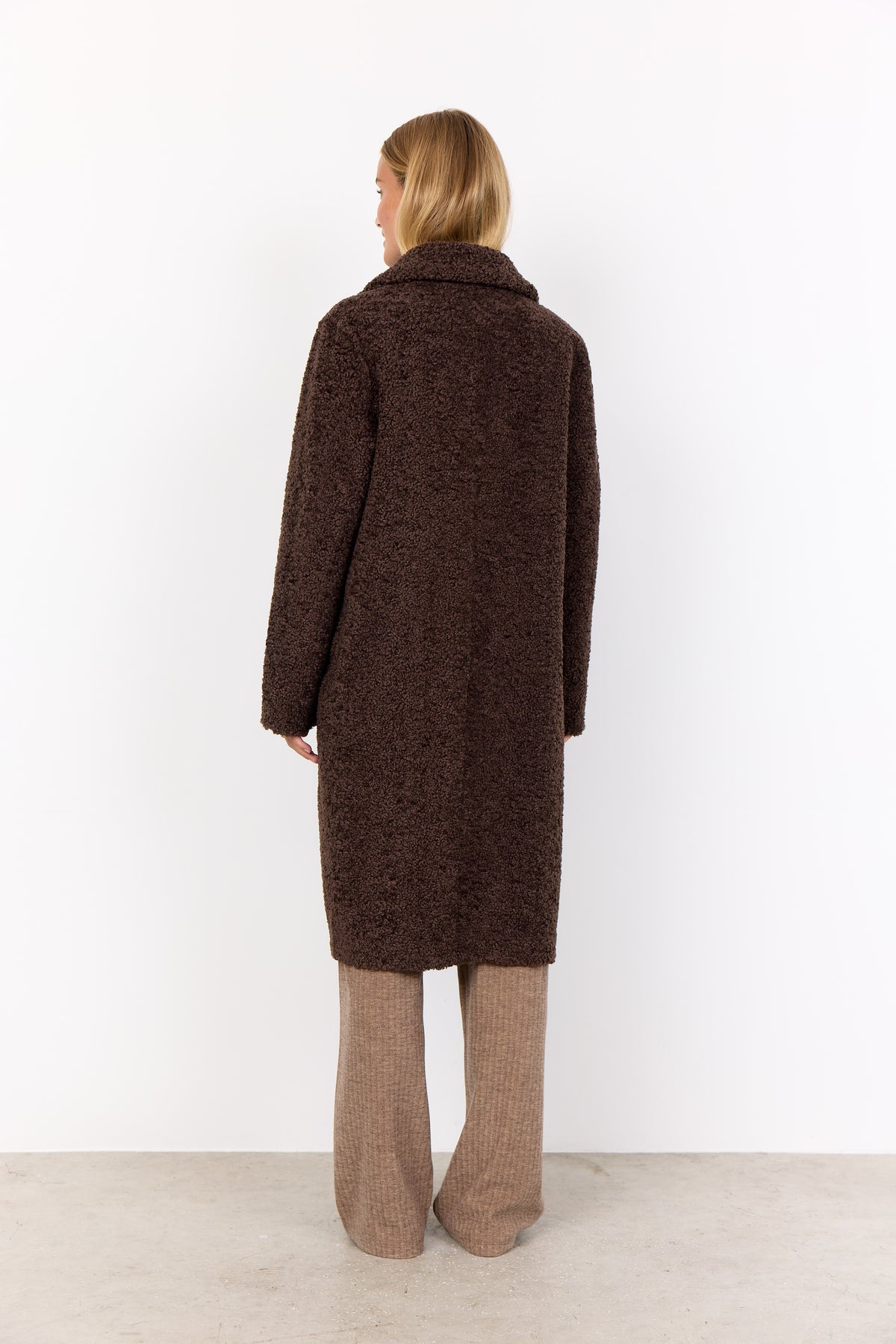 SOYA CONCEPT MUKITE Veste Teddy Marron Chocolat