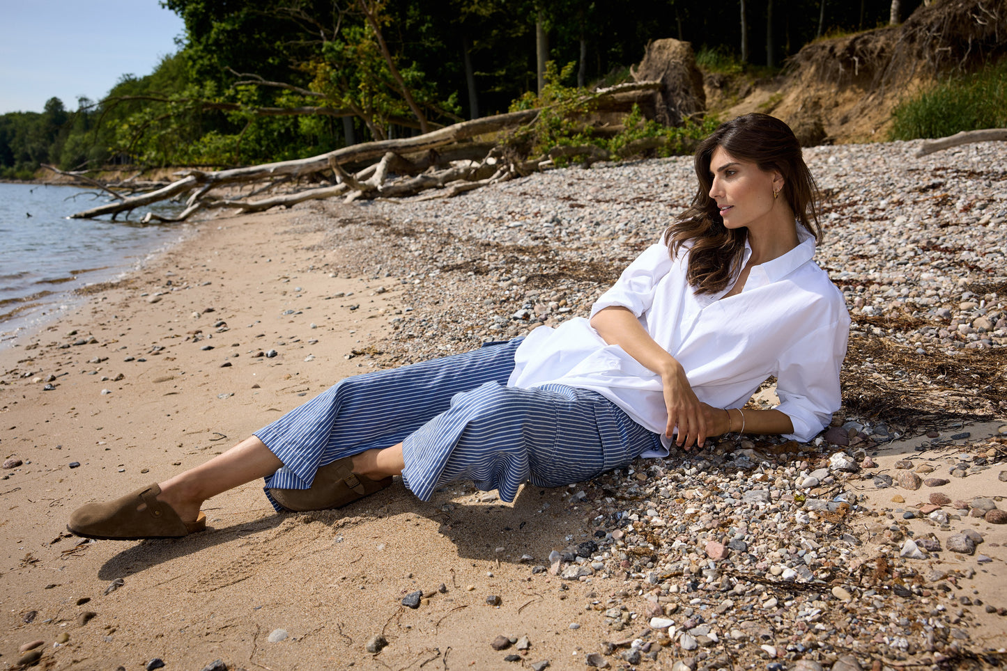 SOYA CONCEPT NETTI 52 Crisp White Button Down Blouse