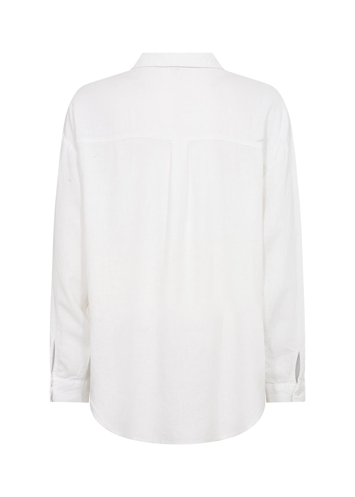 SOYA CONCEPT Ina White Linen Blend Button Down Blouse