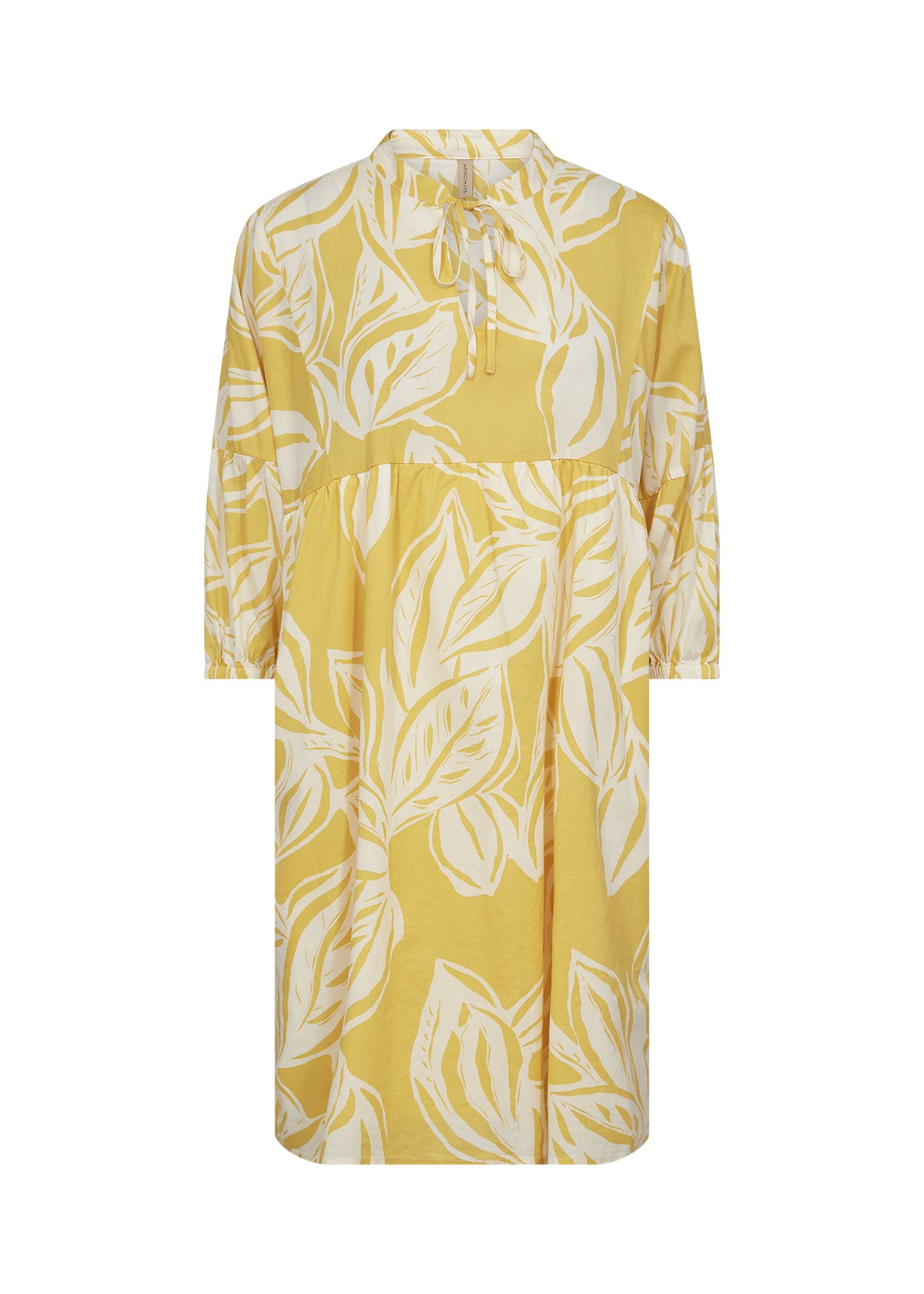 SOYA CONCEPT Elvine 100% Organic Cotton Lemon Yellow Dress