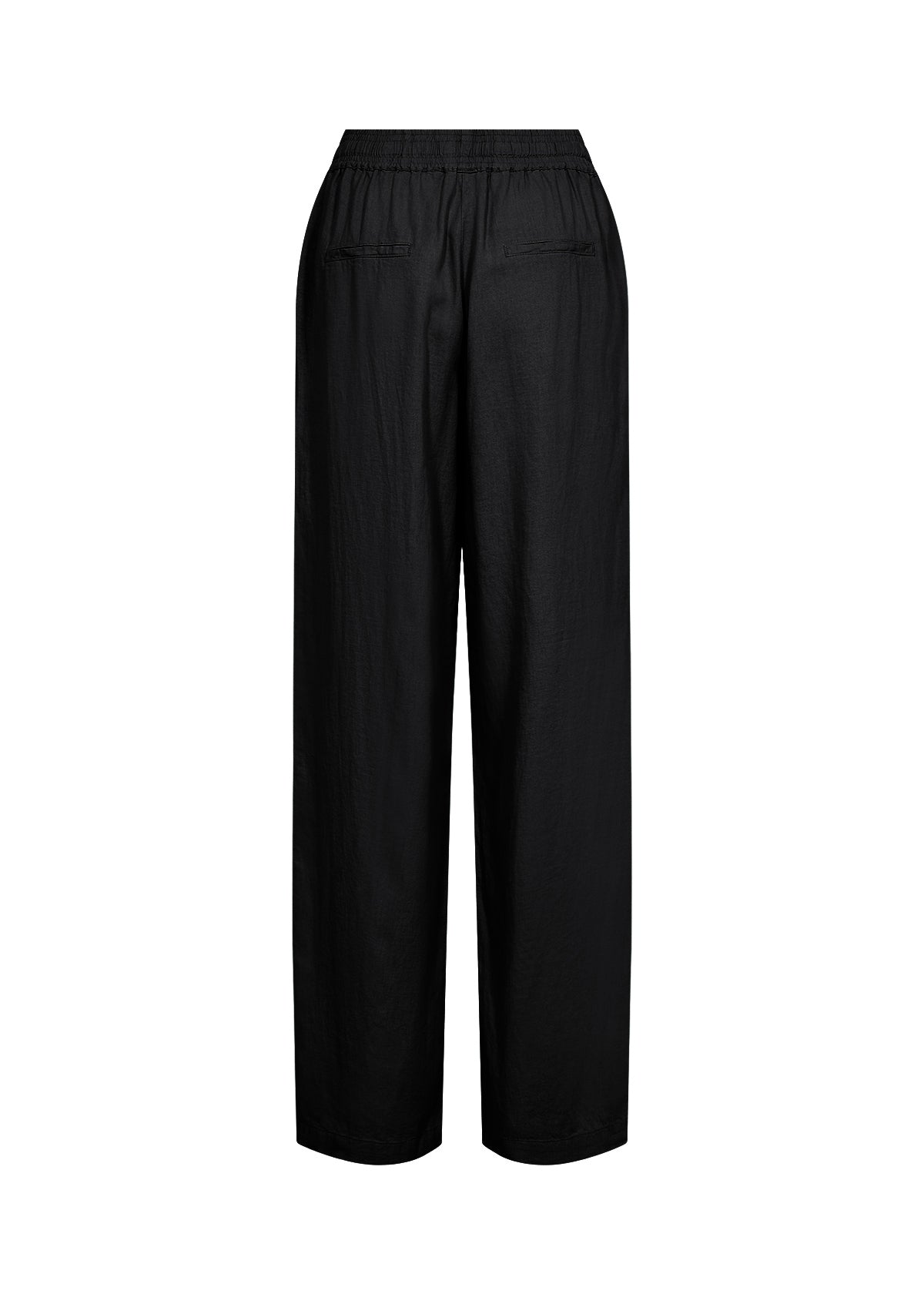 SOYA CONCEPT INA Black Linen Blend Trousers