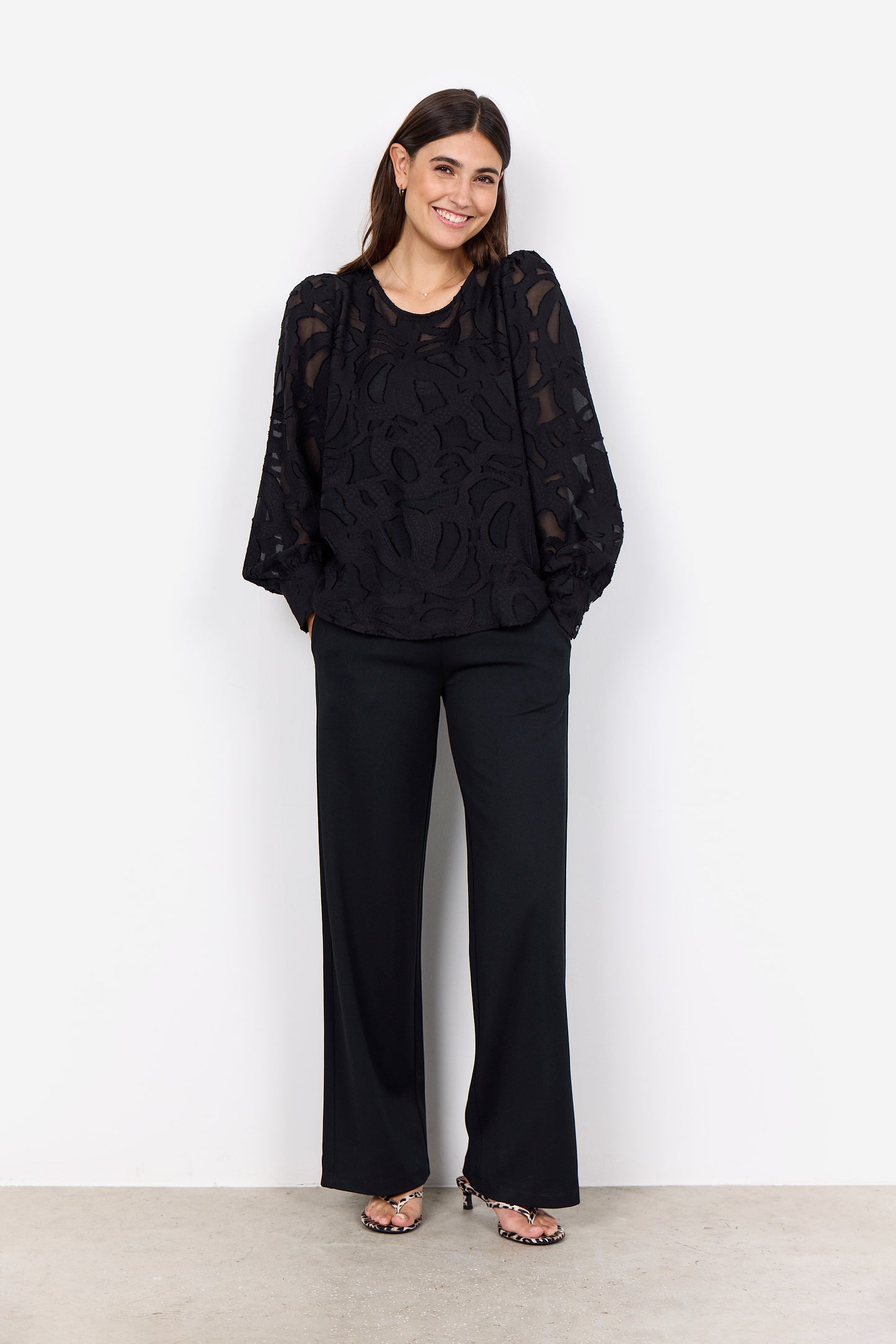 SOYA CONCEPT IBI Black Print Blouse