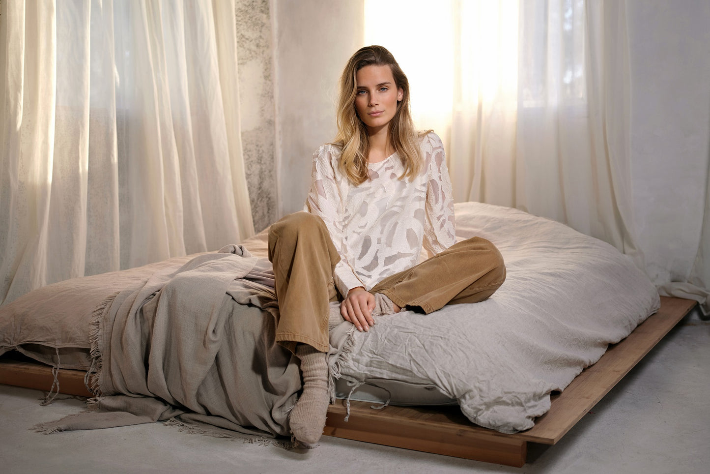 SOYA CONCEPT IBI Cream Print Blouse