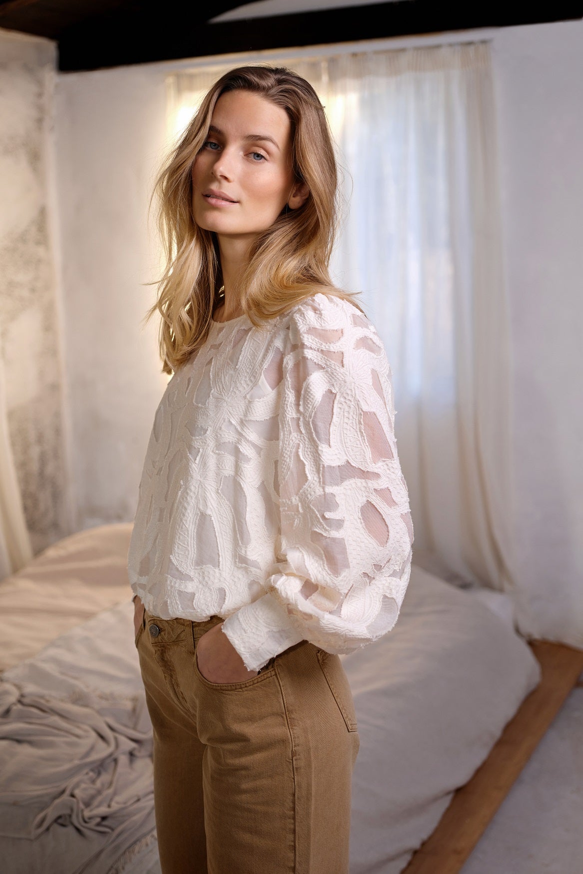 SOYA CONCEPT IBI Cream Print Blouse