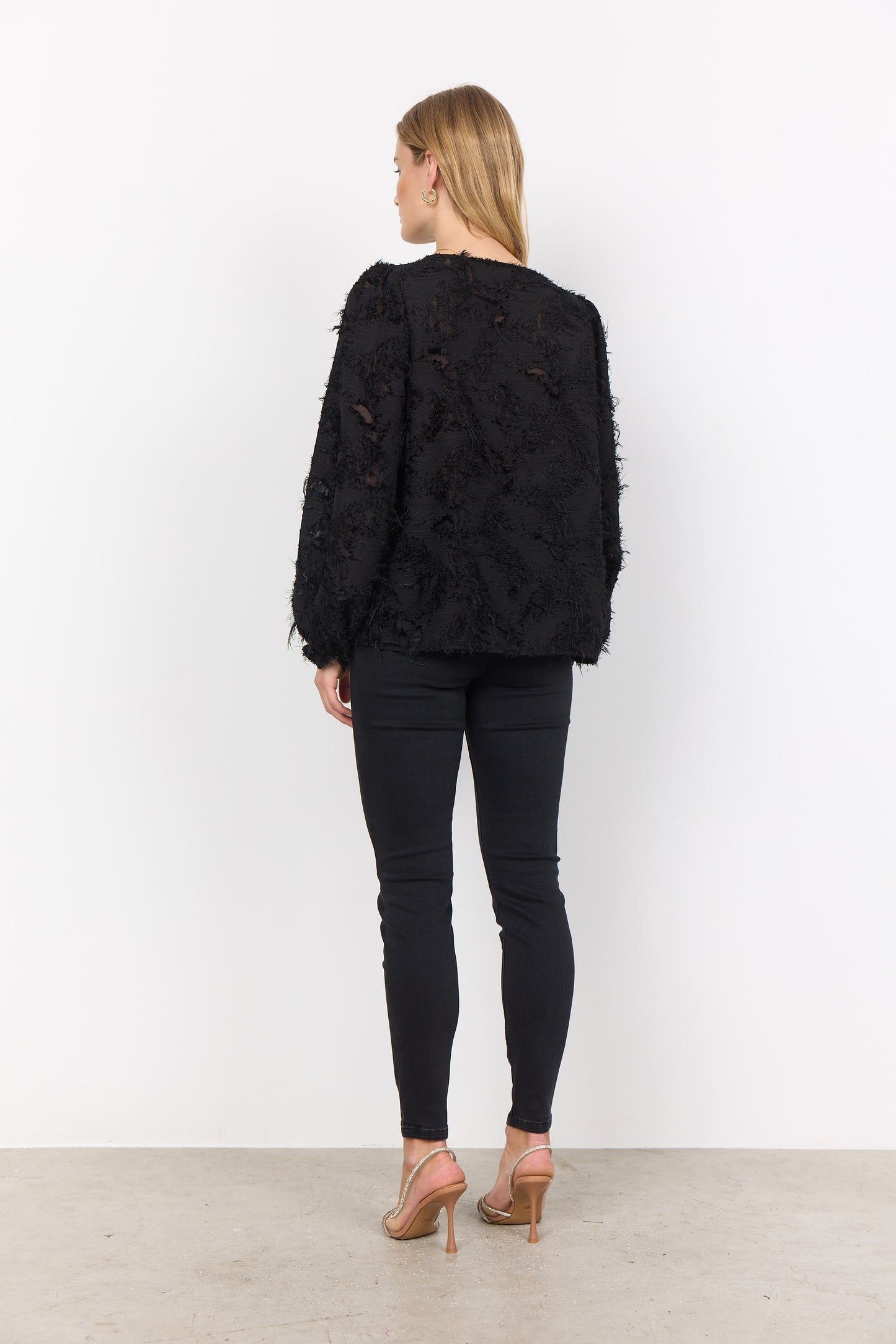 SOYA CONCEPT Nadia Black Textured Blouse
