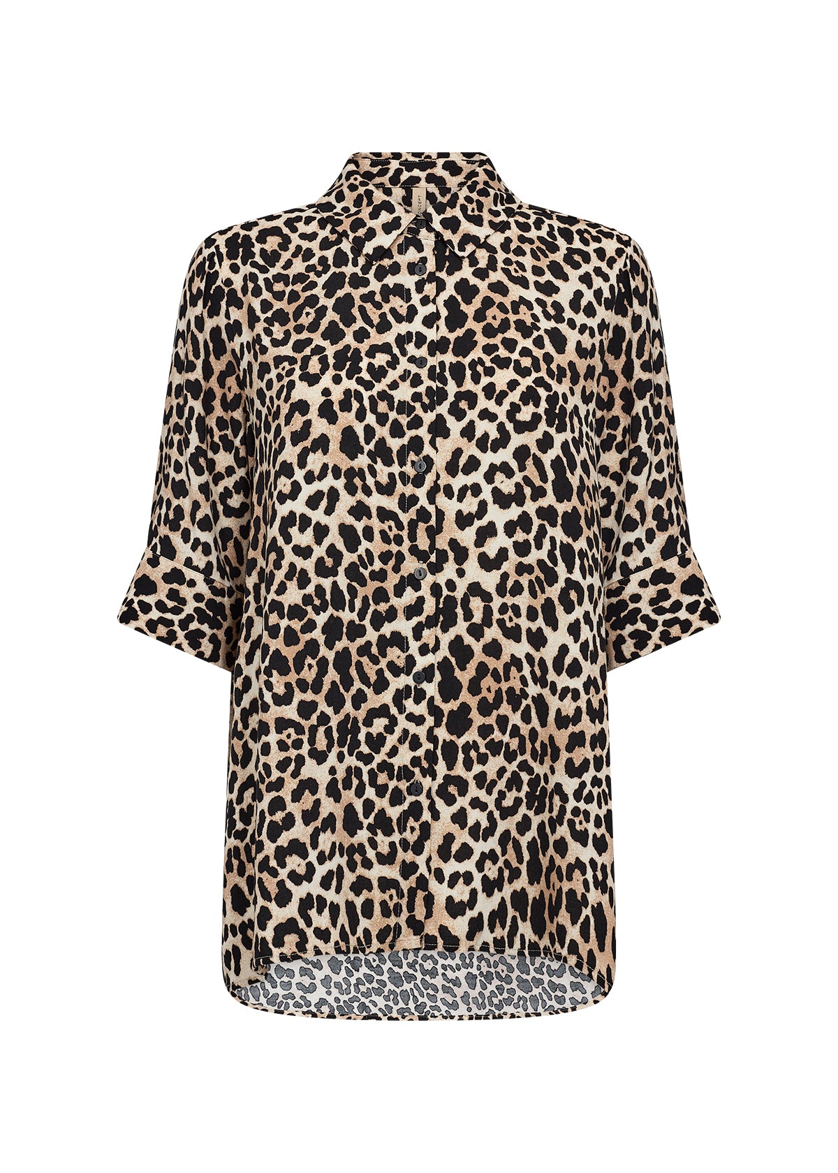 SOYA CONCEPT PIETTA Leopard Print Button Down Blouse