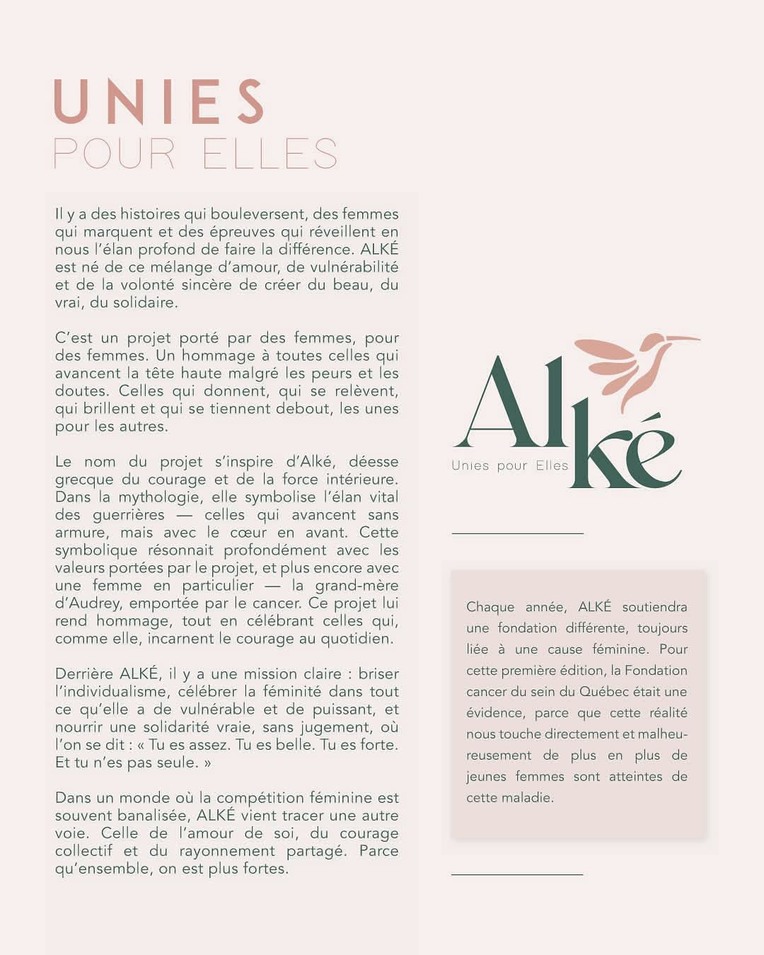 ÉDITION LIMITÉ - CALENDRIER ALKÉ - UNIES POUR ELLES