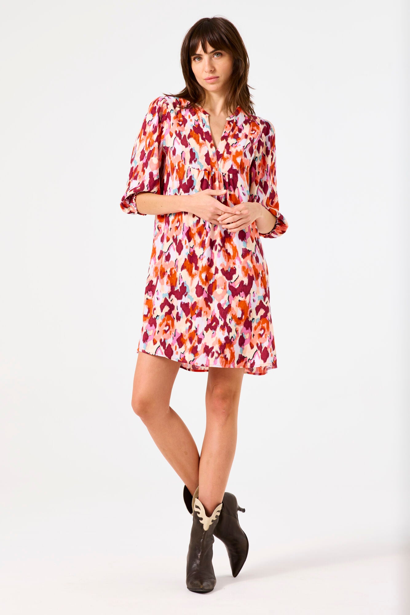 GARCIA AURORA Colorful Print Dress