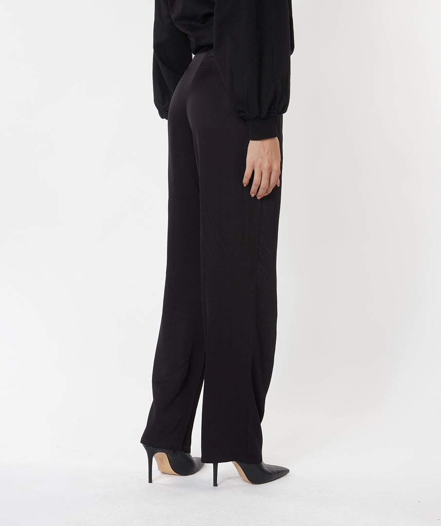 ESQUALO Black Sateen Trousers