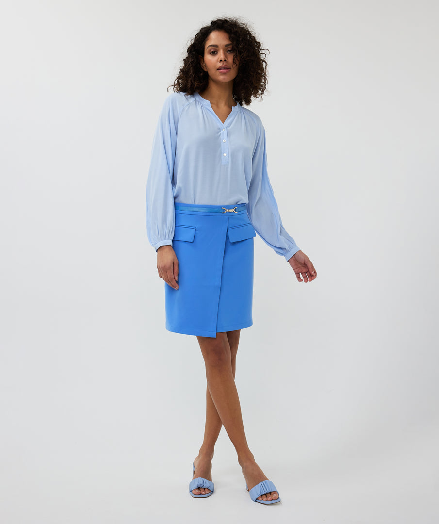 ESQUALO Blue Short City Skirt