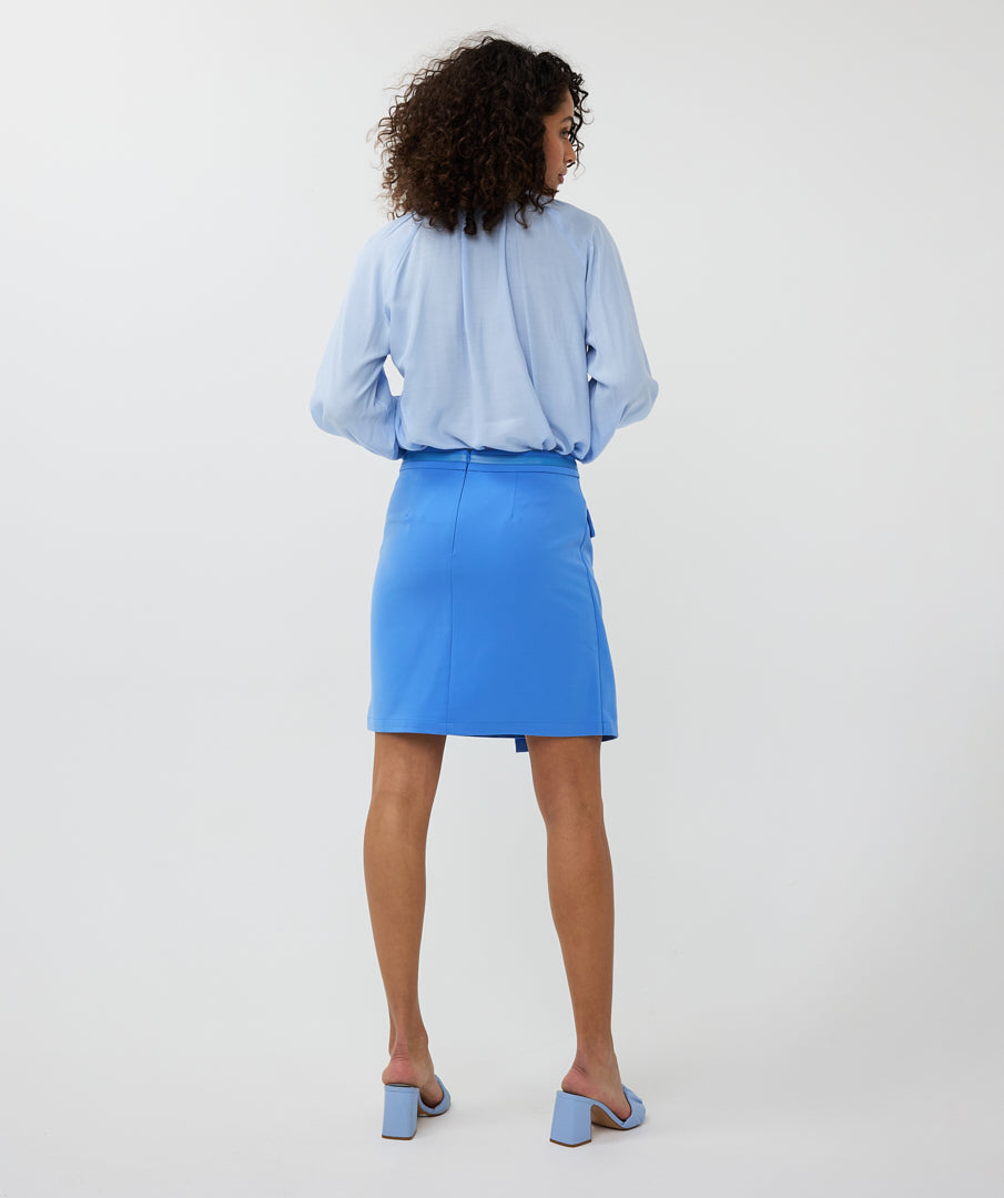 ESQUALO Blue Short City Skirt