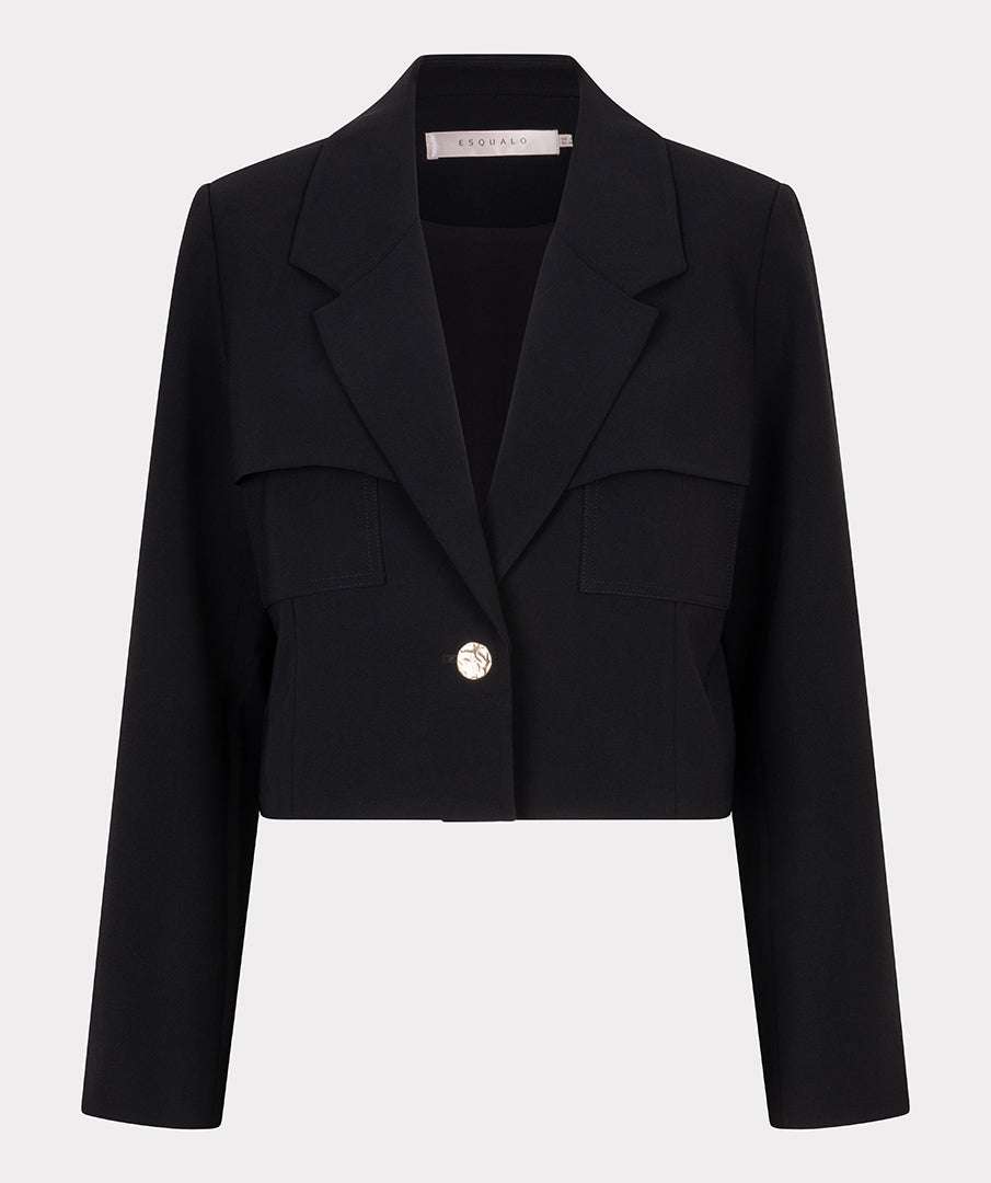 ESQUALO Black Short City Blazer