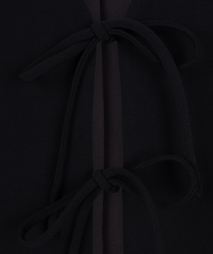 ESQUALO Black City Bow Tie Sleeveless Vest