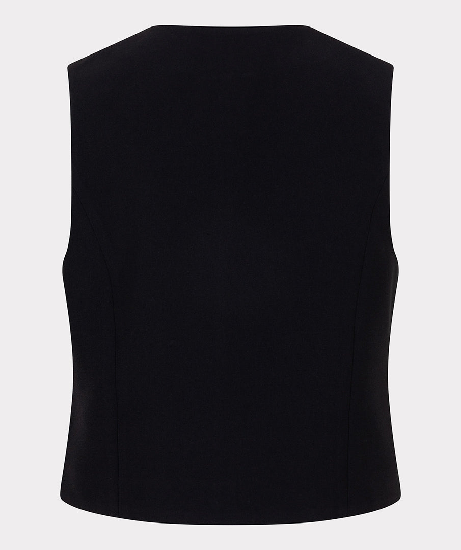 ESQUALO Black City Bow Tie Sleeveless Vest