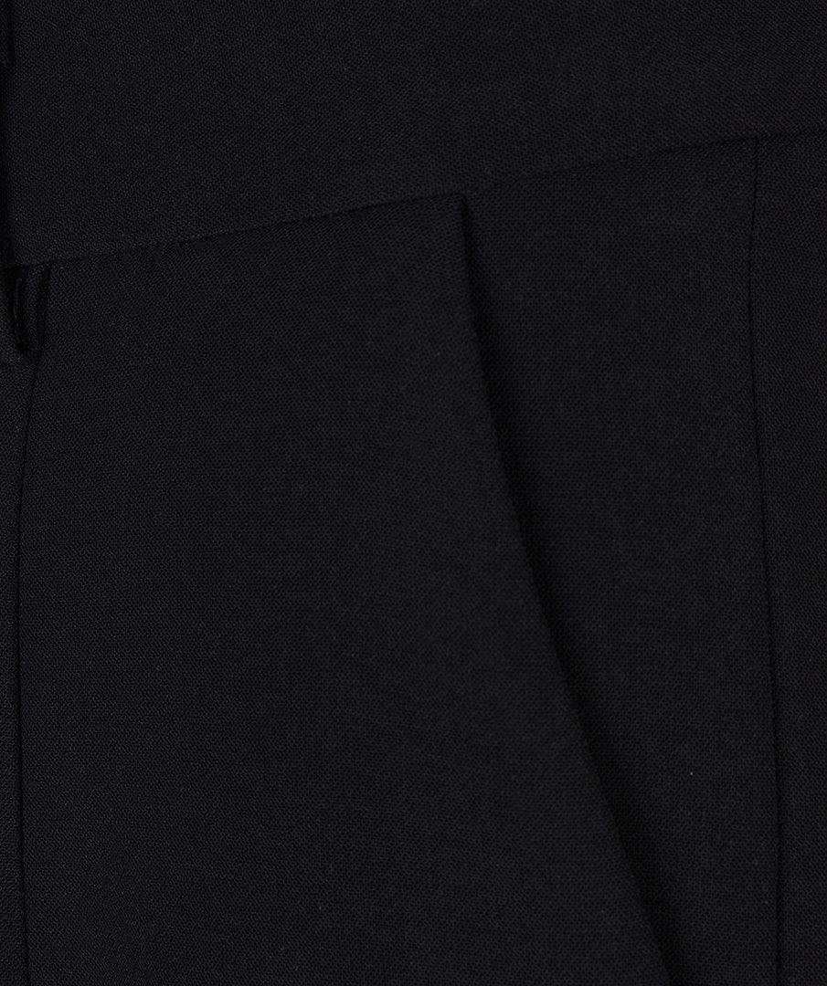 ESQUALO Black Wide Leg City Trousers