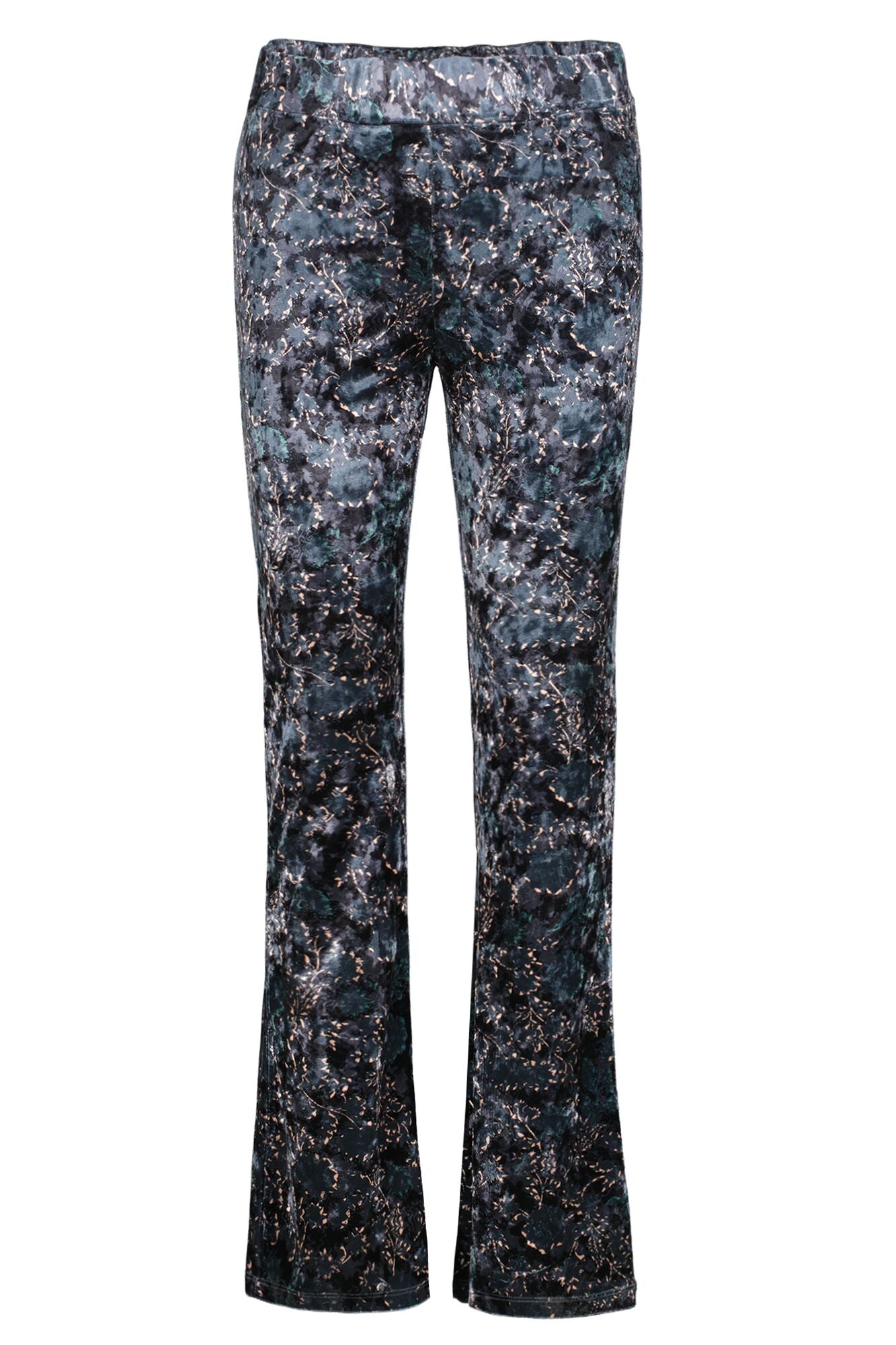 GARCIA Velvet Floral Midnight Print Pants