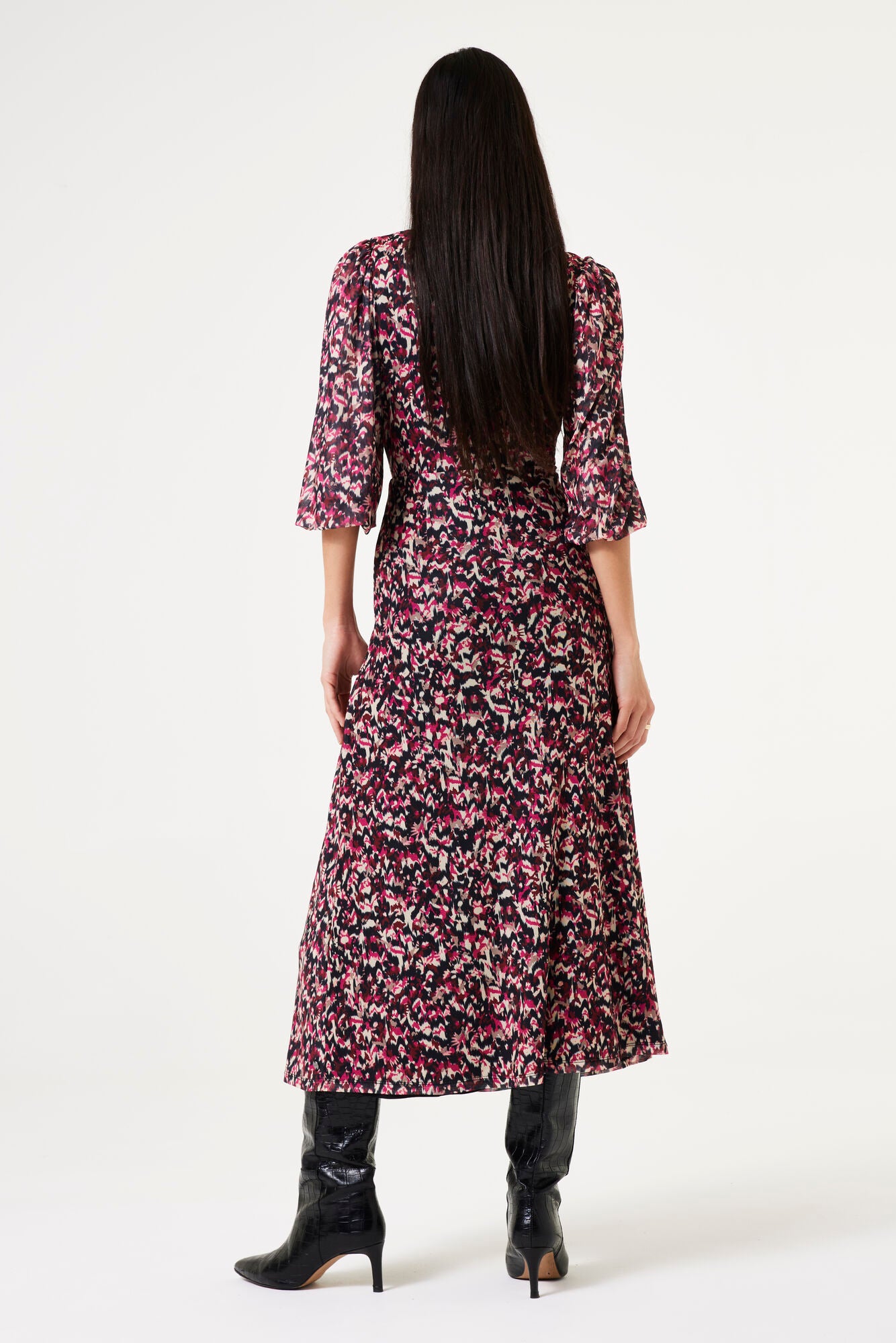 GARCIA HOLLY Burgundy Print Dress