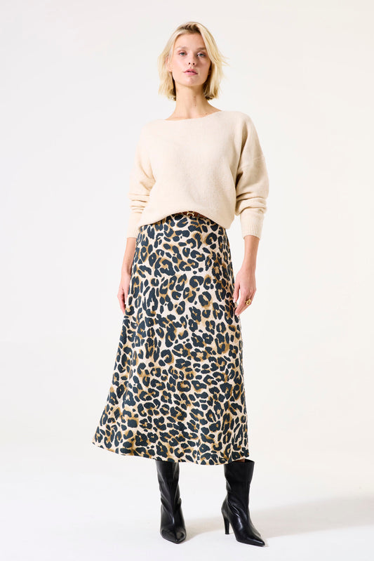 GARCIA ZARA Leopard Skirt