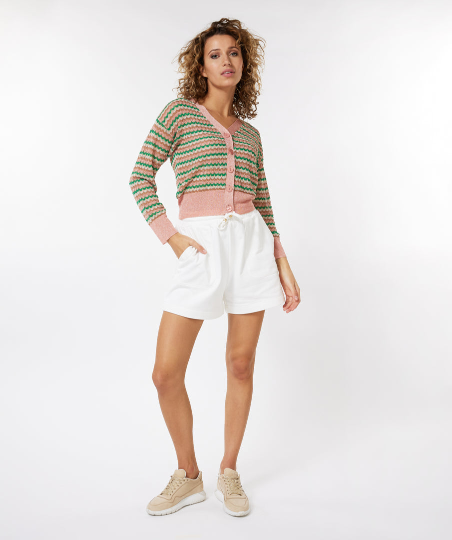 ESQUALO Off White Sweat Shorts