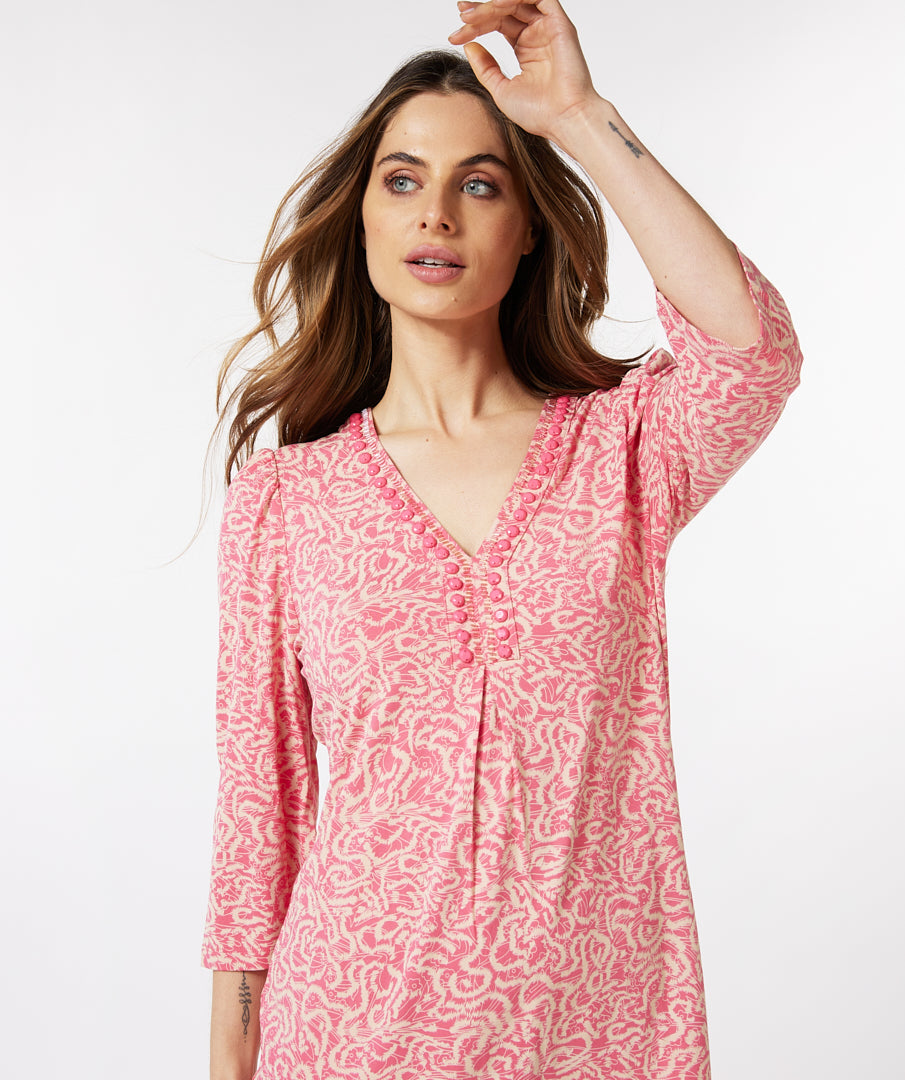 ESQUALO Vibrant Vacay Beaded Dress
