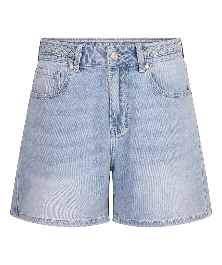 ESQUALO EMI Braided Lightwash Denim Short