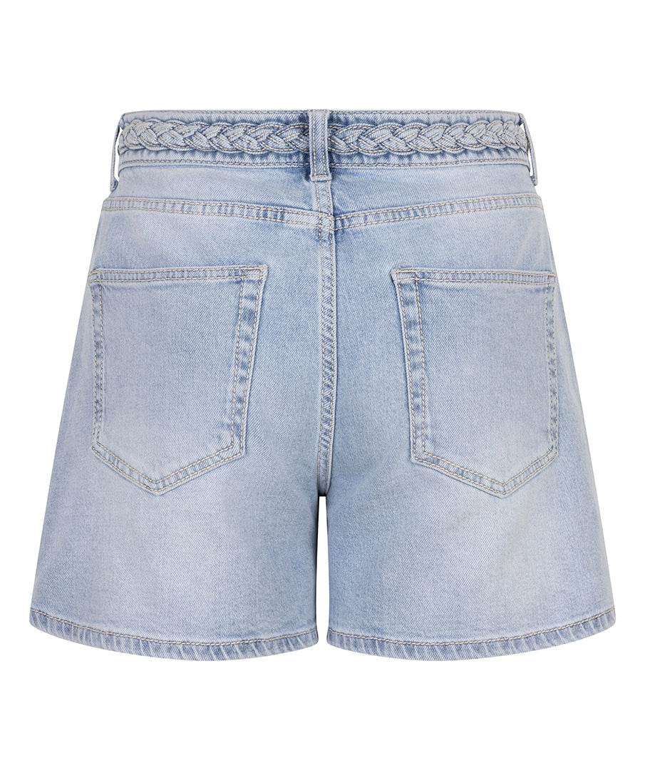 ESQUALO EMI Braided Lightwash Denim Short