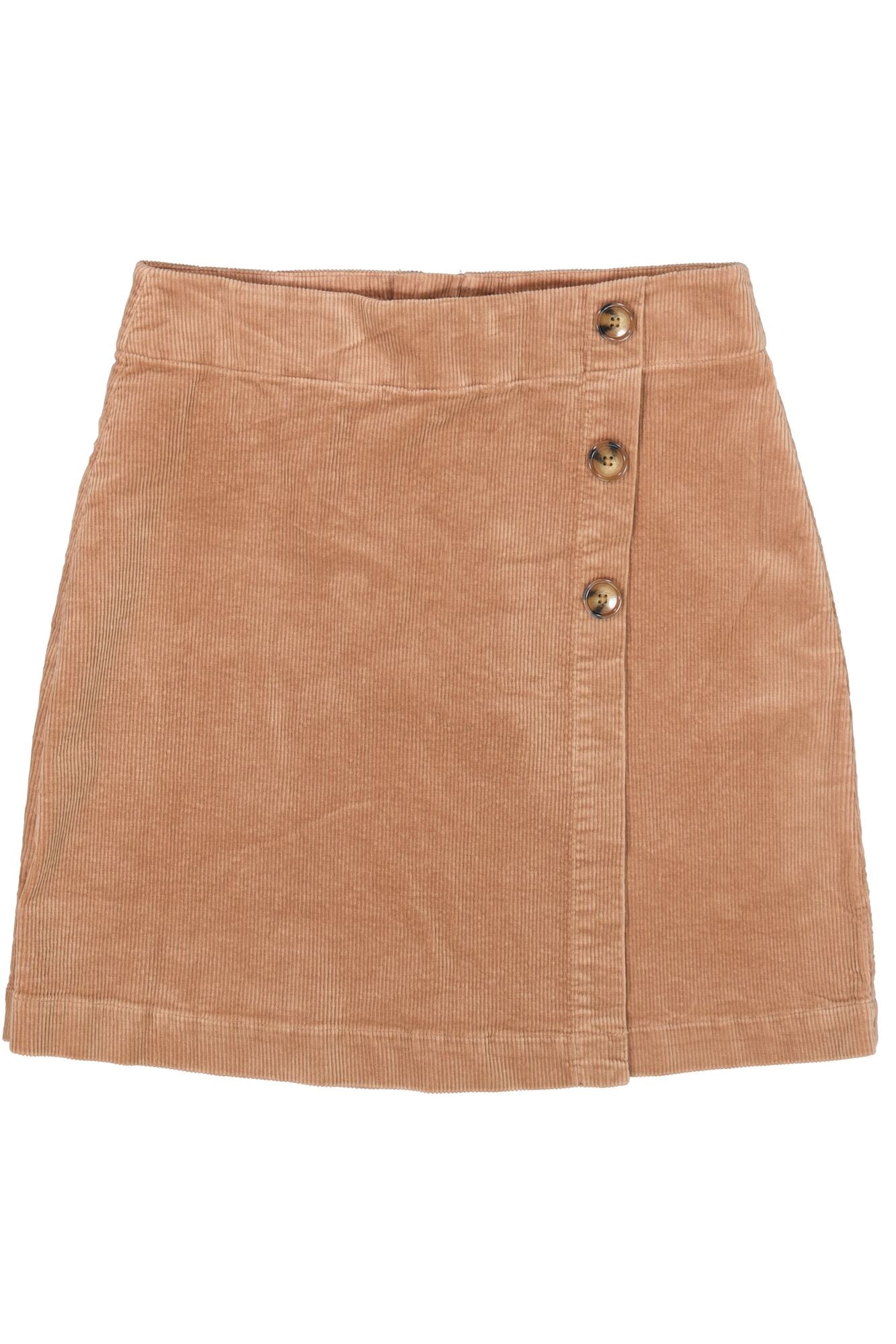 GARCIA TEDDY Tan Corduroy Button Skirt
