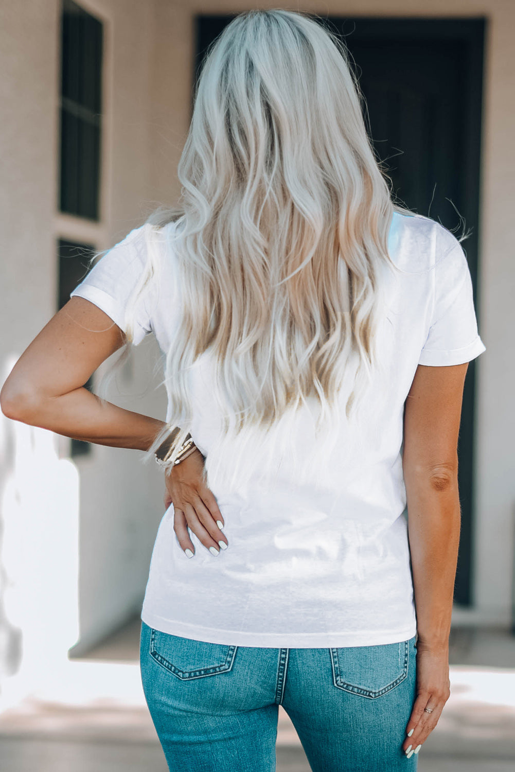 KASSY White T Shirt Red Embroidered Heart