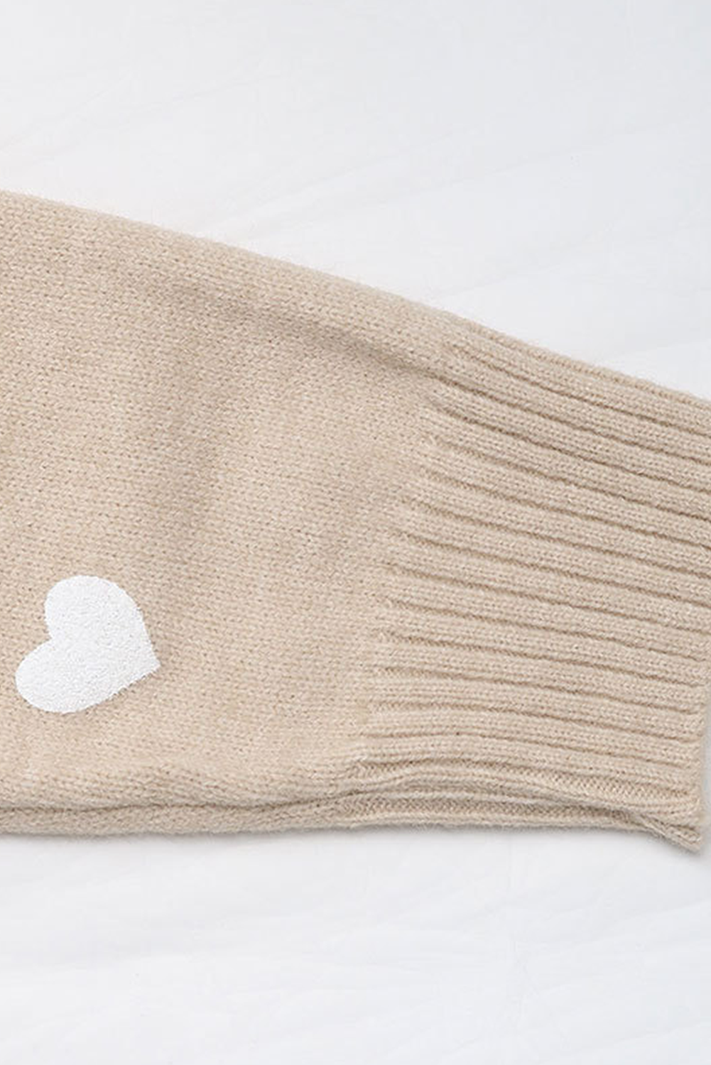 MILLIE OATMEAL HEART PULLLOVER SWEATER KNIT