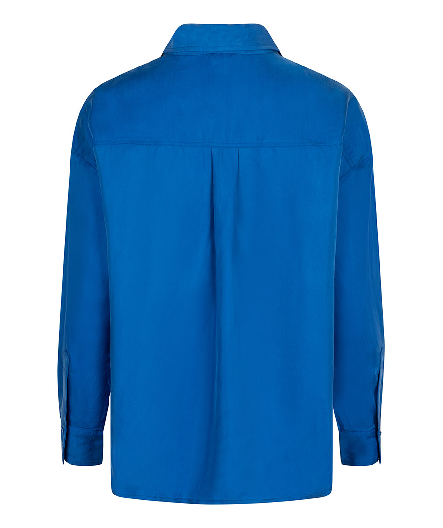 ESQUALO SAPHIRA Silky Cupro Satin Blouse